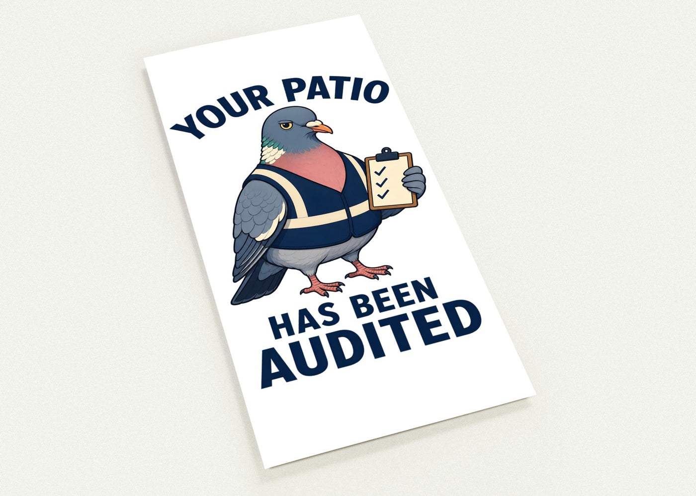 Your Patio Has Been Audited Pigeon Graphic Postcard Pack