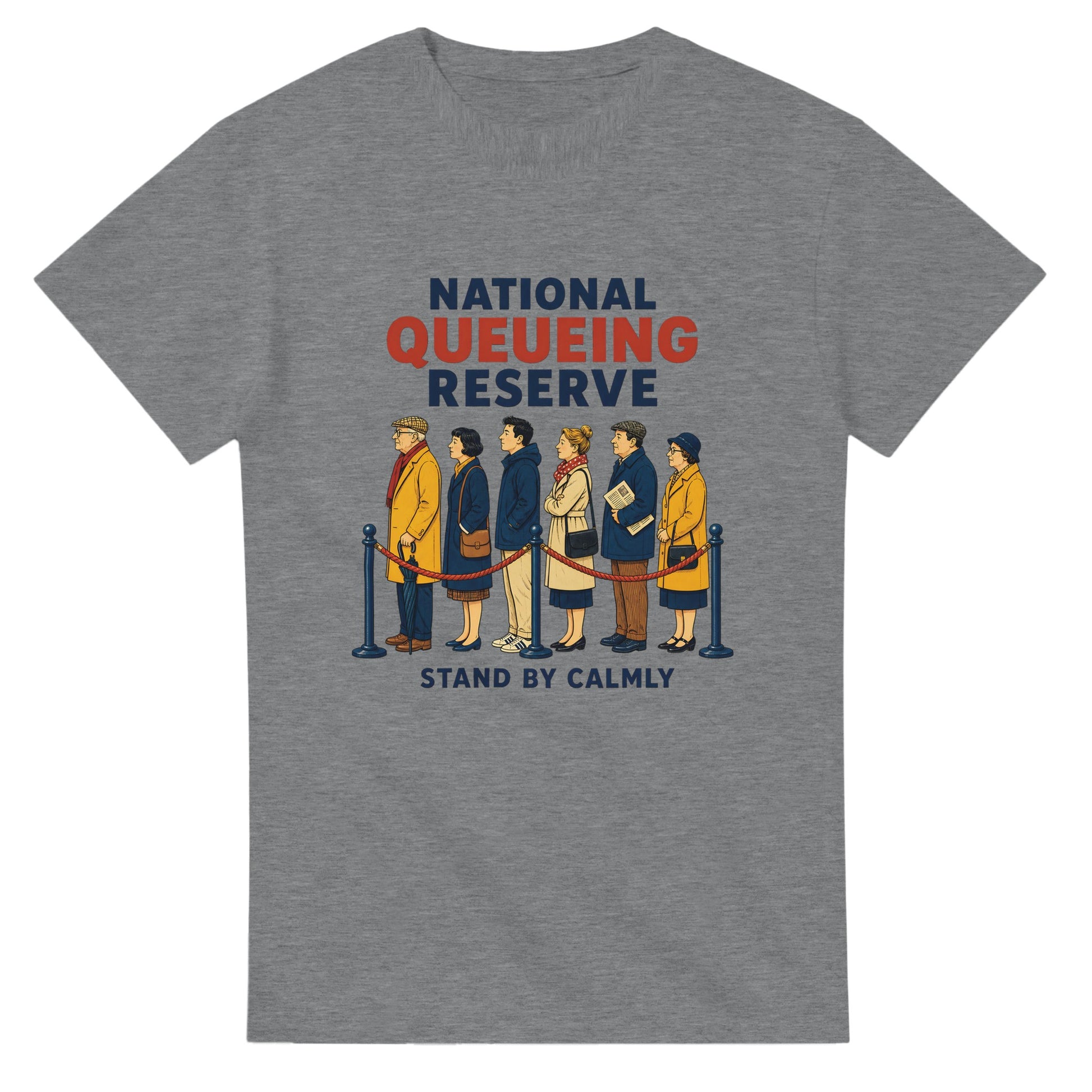 National Queueing Reserve – British Queue Graphic T-shirt — product view 12