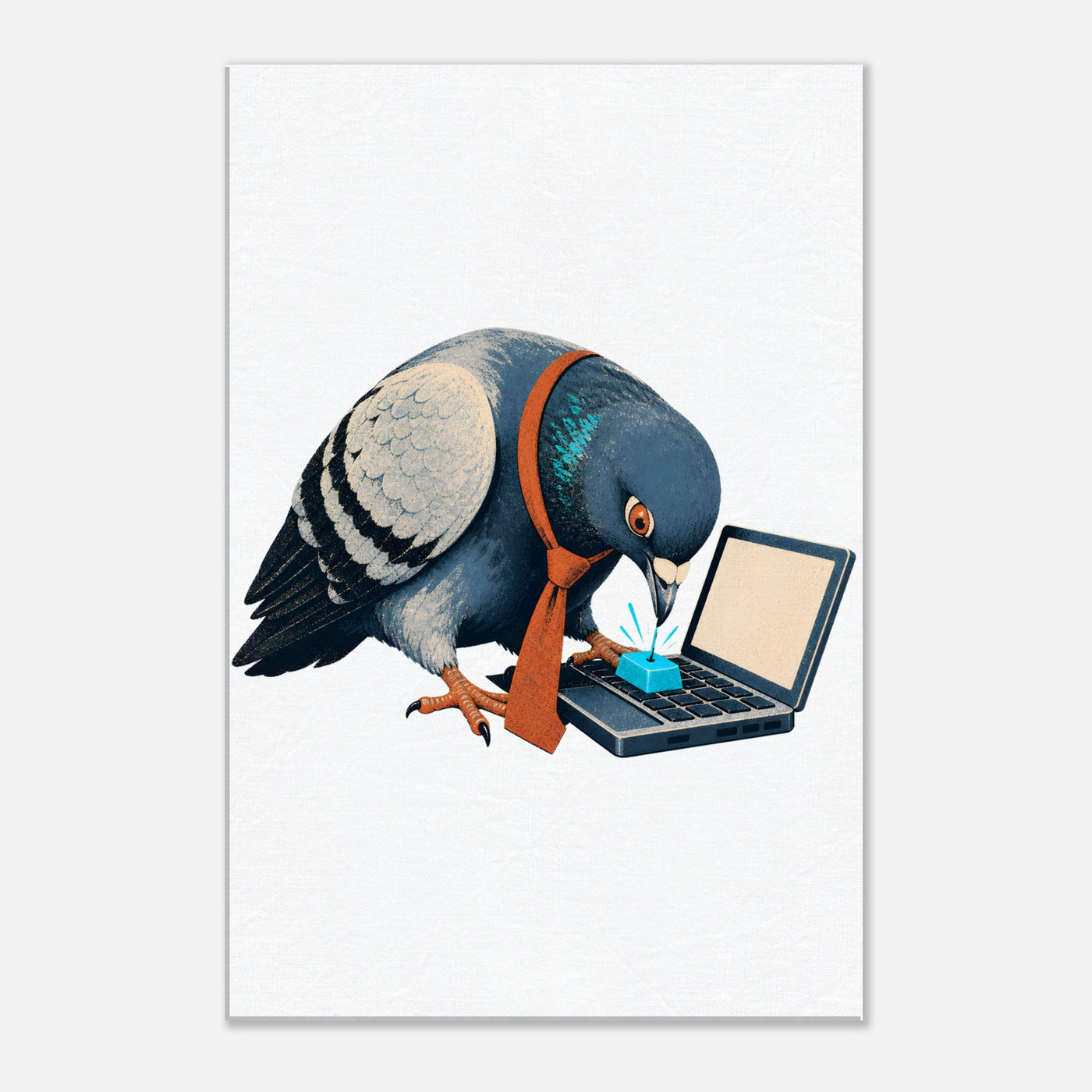 Pigeon Hits Send Canvas