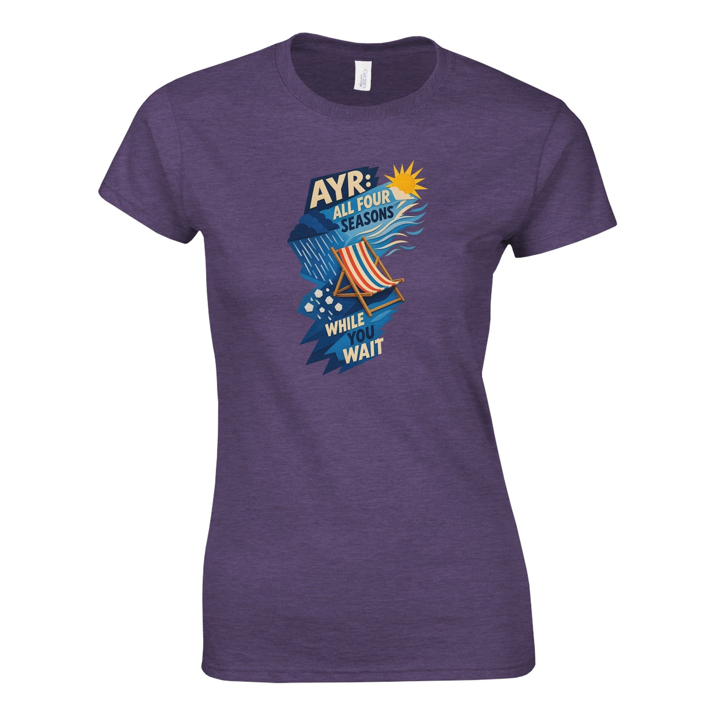 Ayr: All Four Seasons While You Wait Women's T-shirt — product view 2