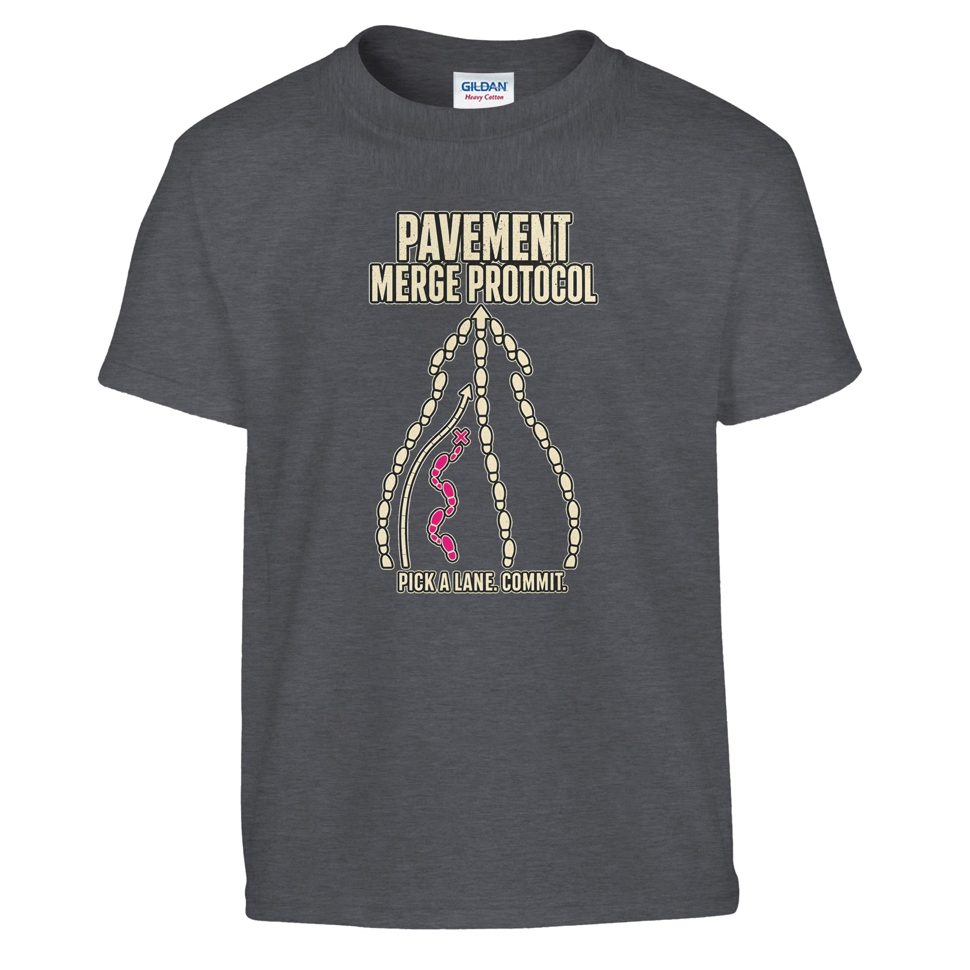 Pavement Merge Protocol — Pick a Lane Kids' T-shirt — product view 12