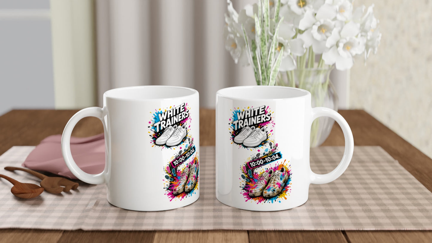 White Trainers: 10:00–10:04 Mug — product view 4
