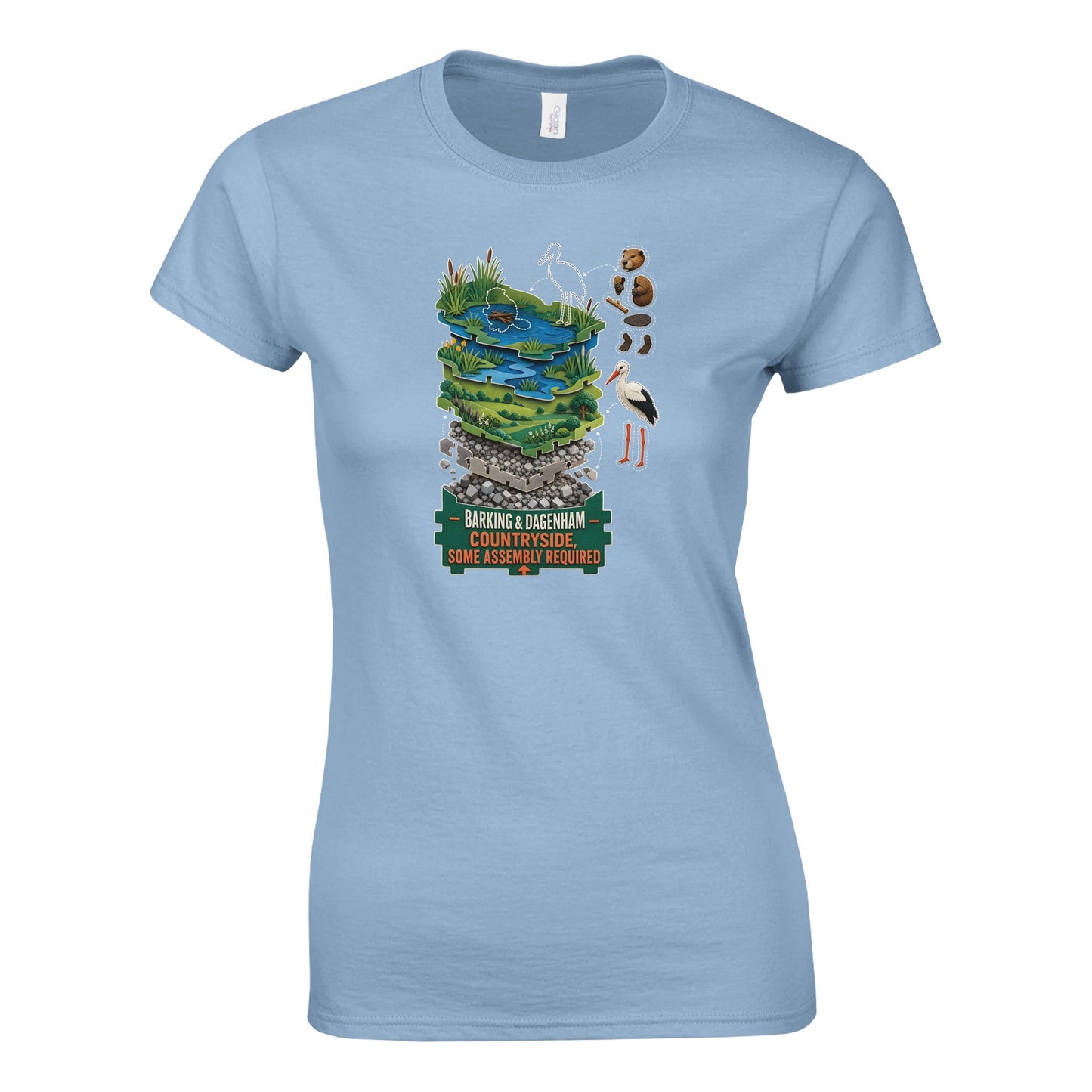 Barking & Dagenham Countryside Women's T-shirt — product view 3