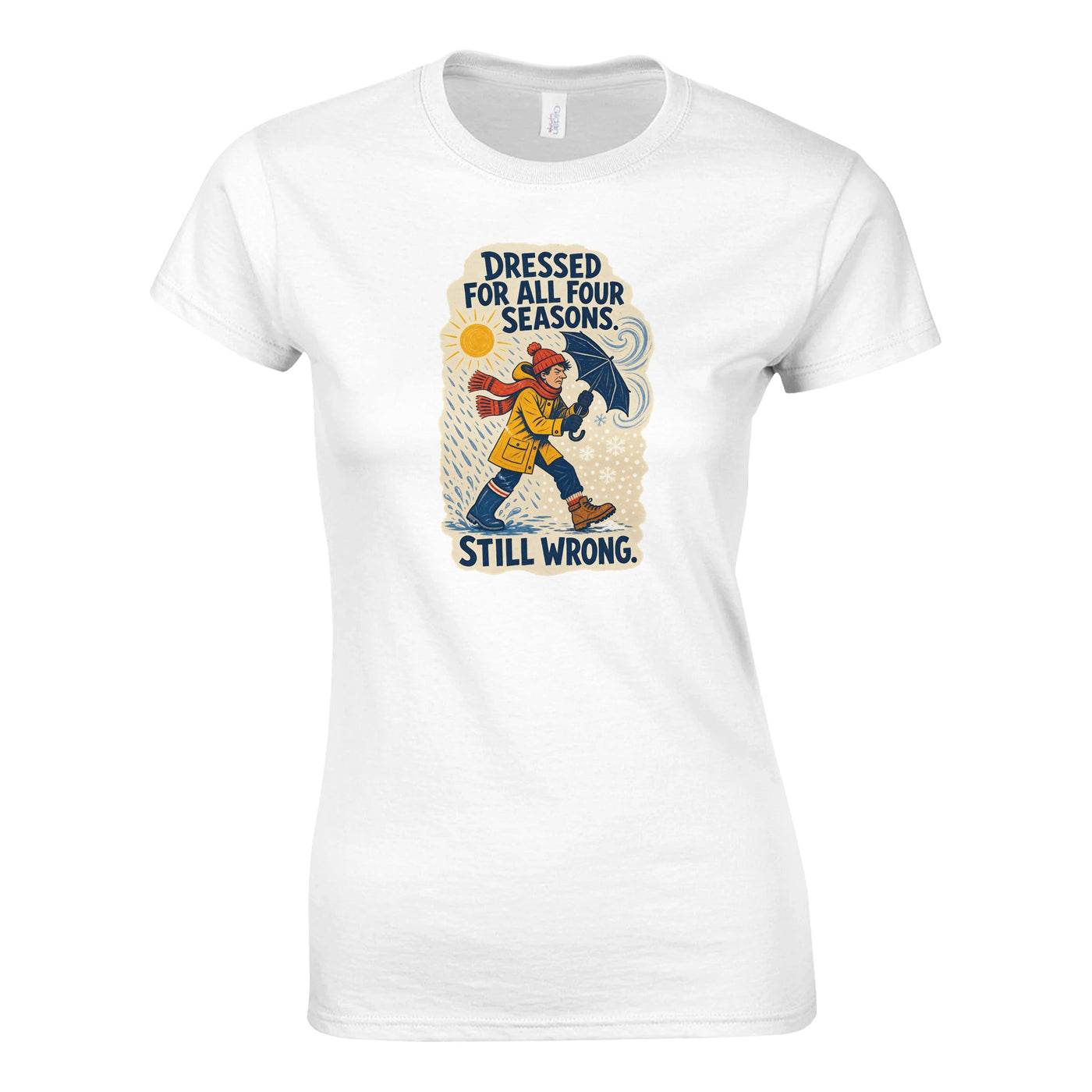 Dressed for All Four Seasons. Still Wrong. Women's T-shirt
