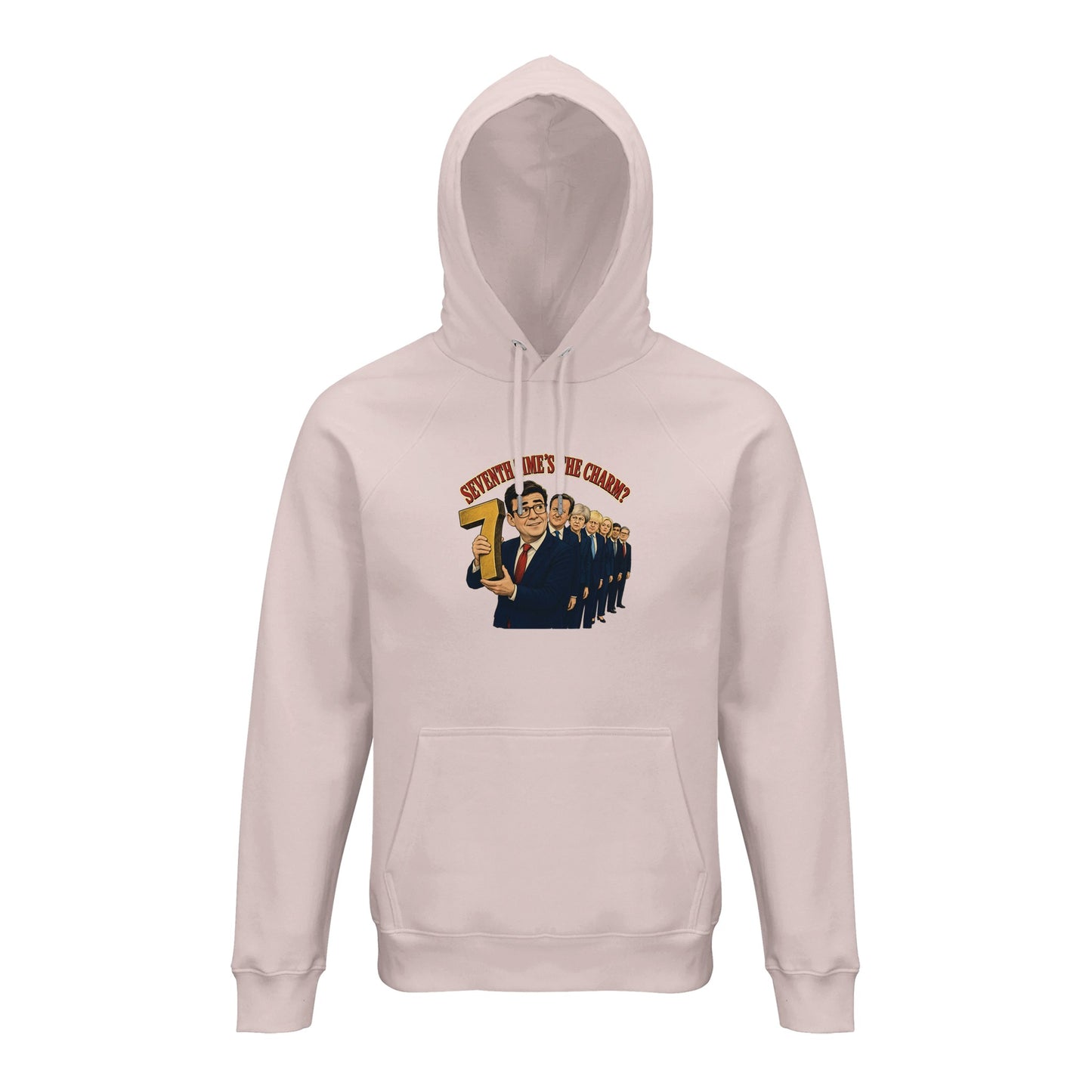 Seventh Time’s the Charm? UK Prime Minister Caricature Hoodie — product view 2