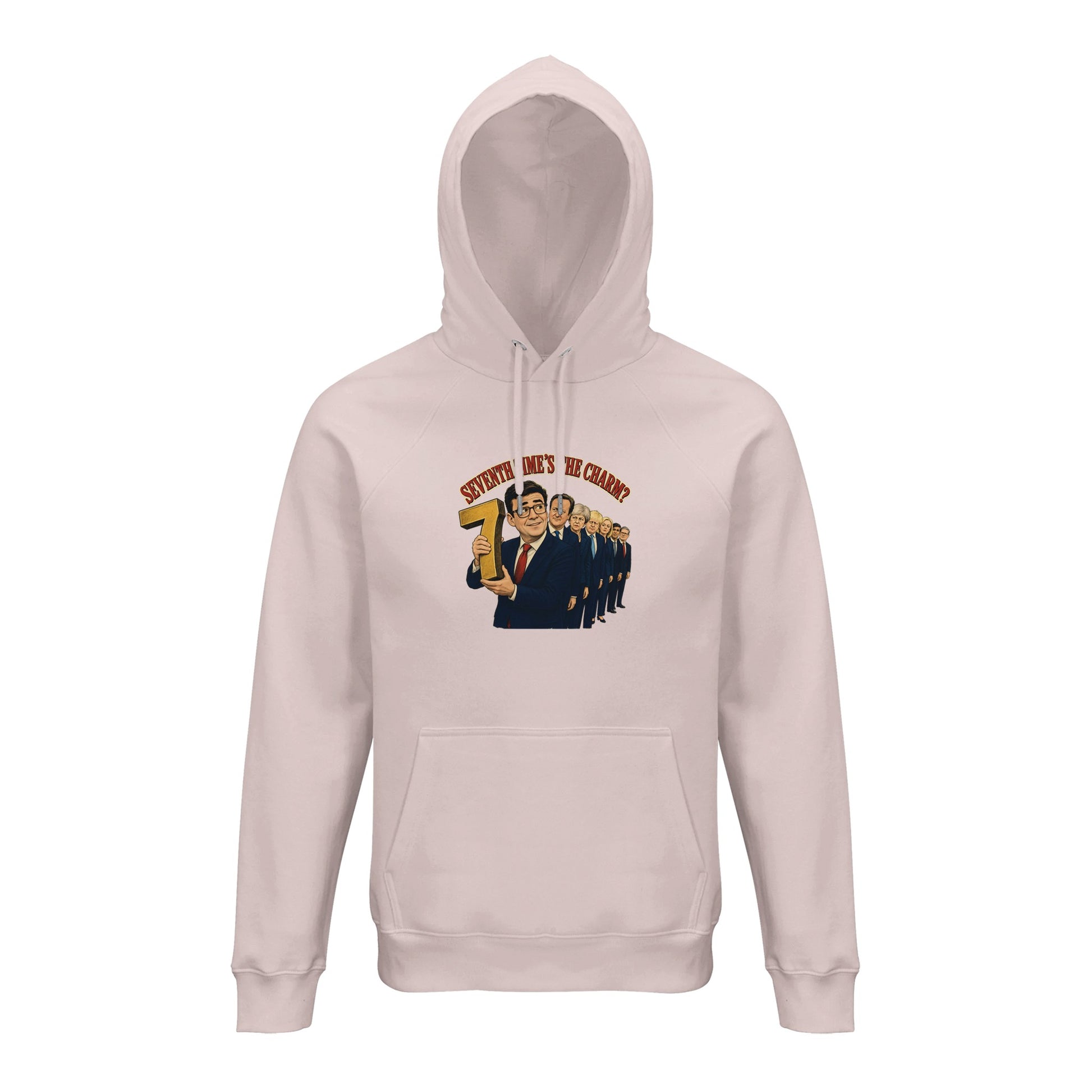 Seventh Time’s the Charm? UK Prime Minister Caricature Hoodie — product view 2