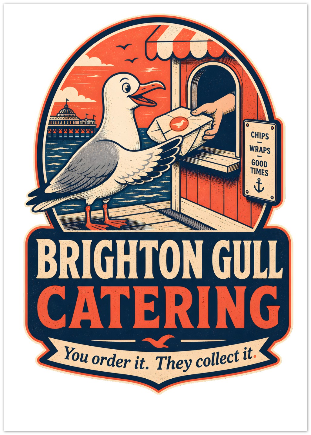 Brighton Gull Catering — Illustrated Greeting Card Pack — product view 1