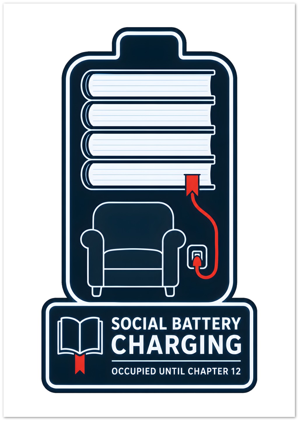 Social Battery Charging Greeting Card Pack — product view 2