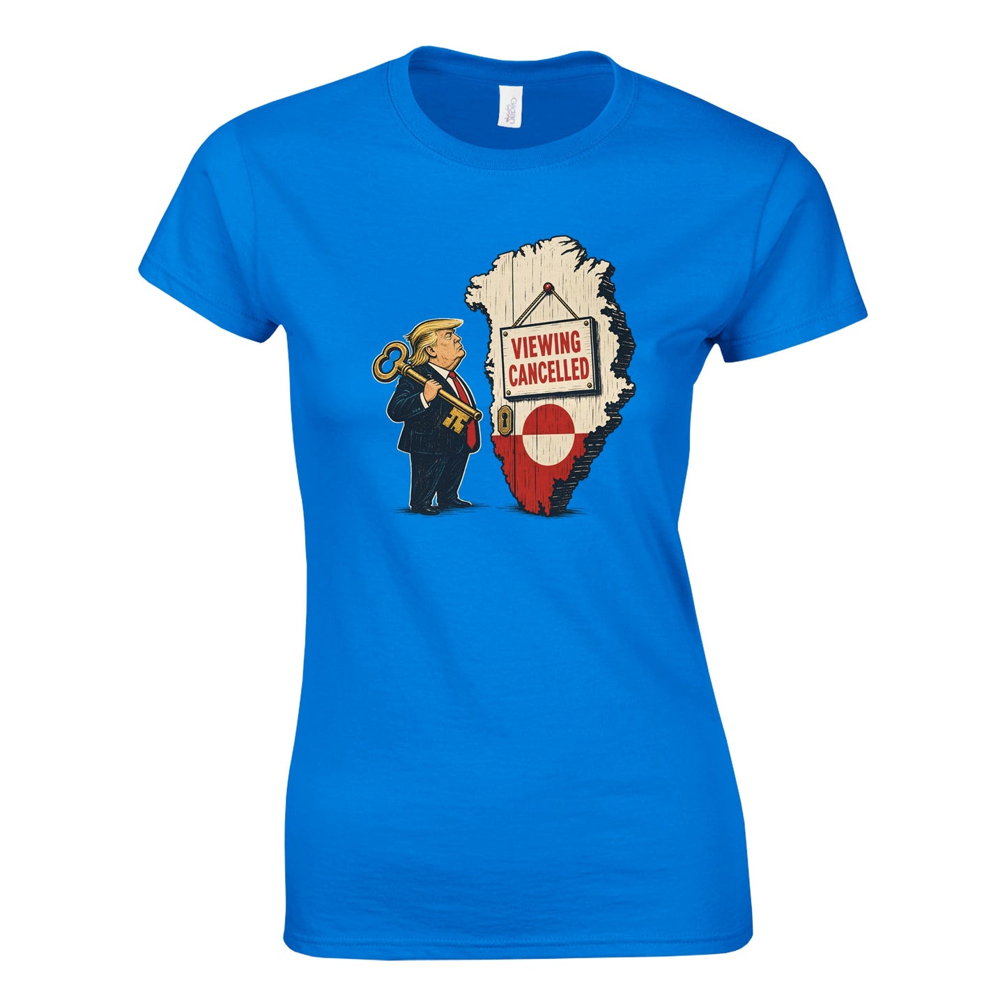 Viewing Cancelled — Greenland Political Satire Women's T-shirt — product view 6