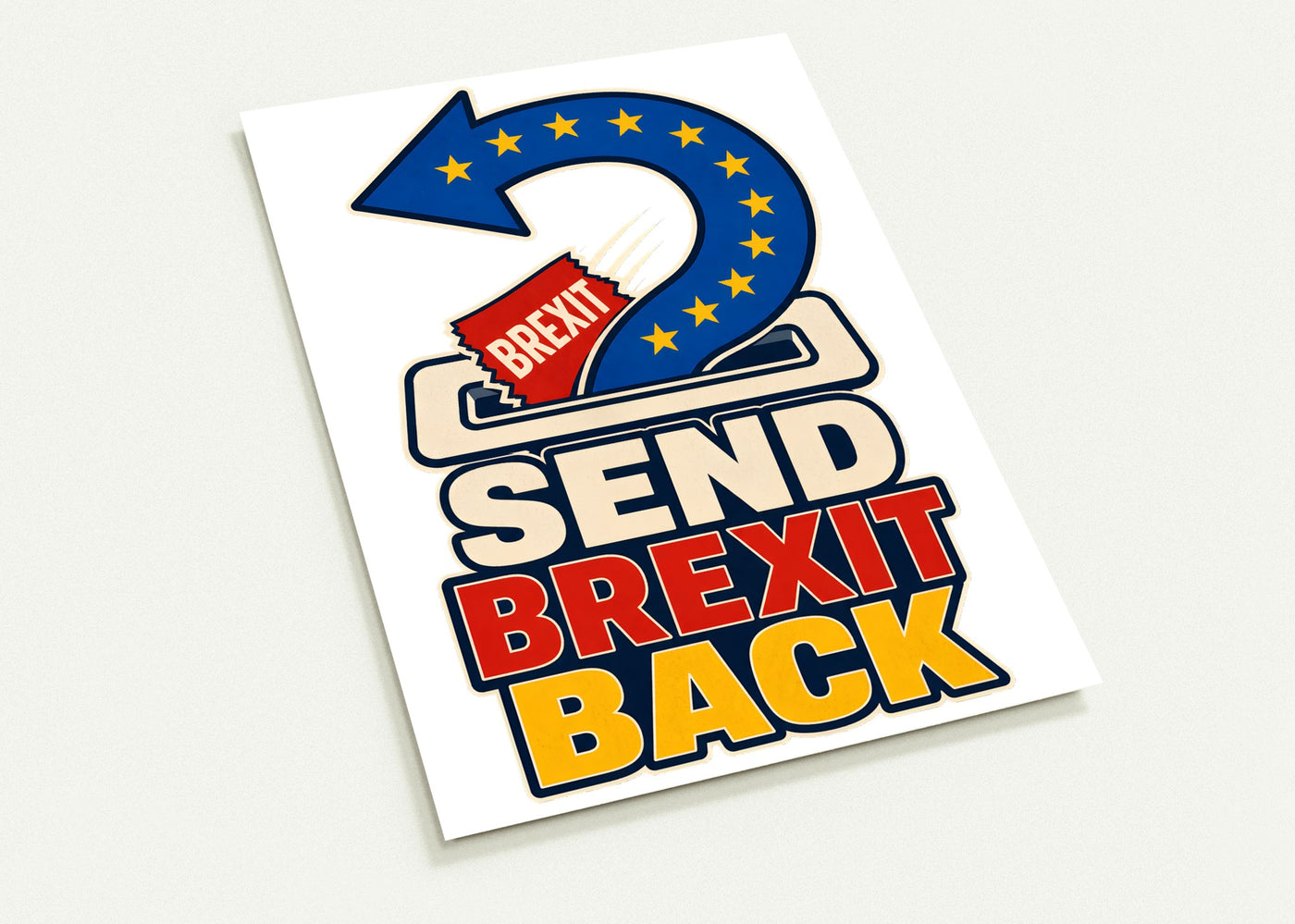 Send Brexit Back Pro-EU Graphic Postcard Pack