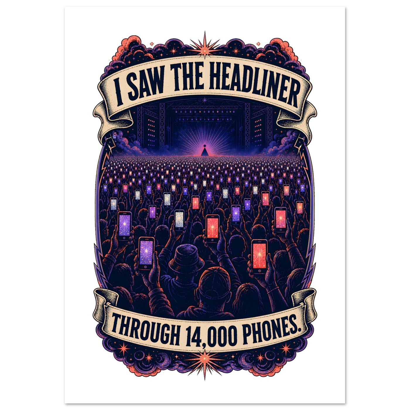 The Headliner Through 14,000 Phones Poster