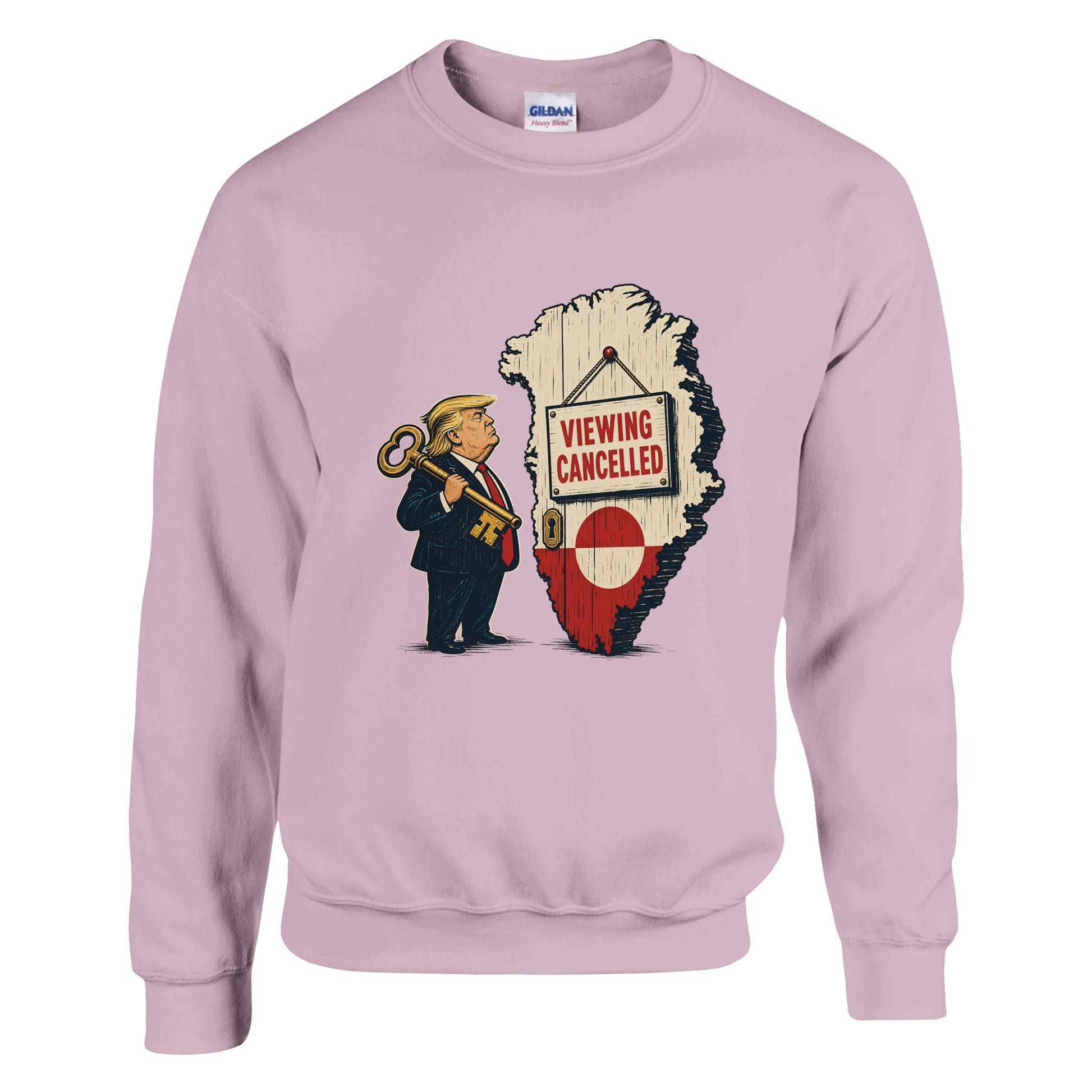 Viewing Cancelled — Greenland Political Satire Sweatshirt — product view 9