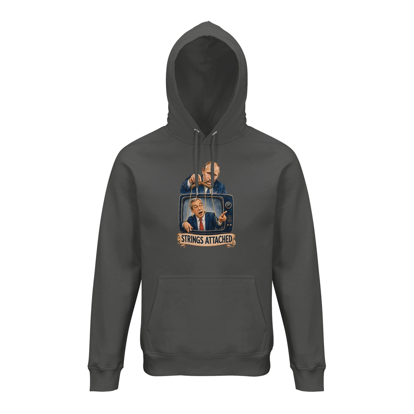Strings Attached Political Satire Hoodie — product view 13