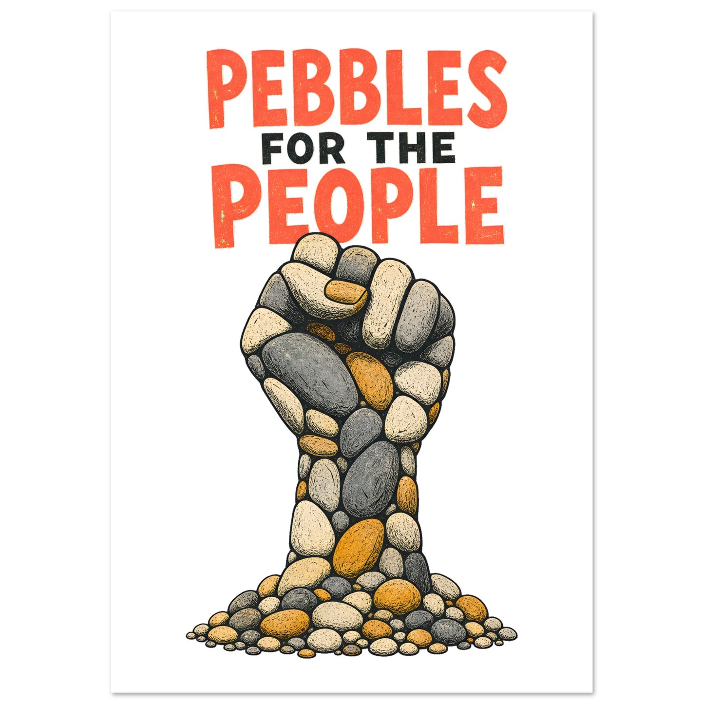 Pebbles for the People Graphic Poster — product view 2