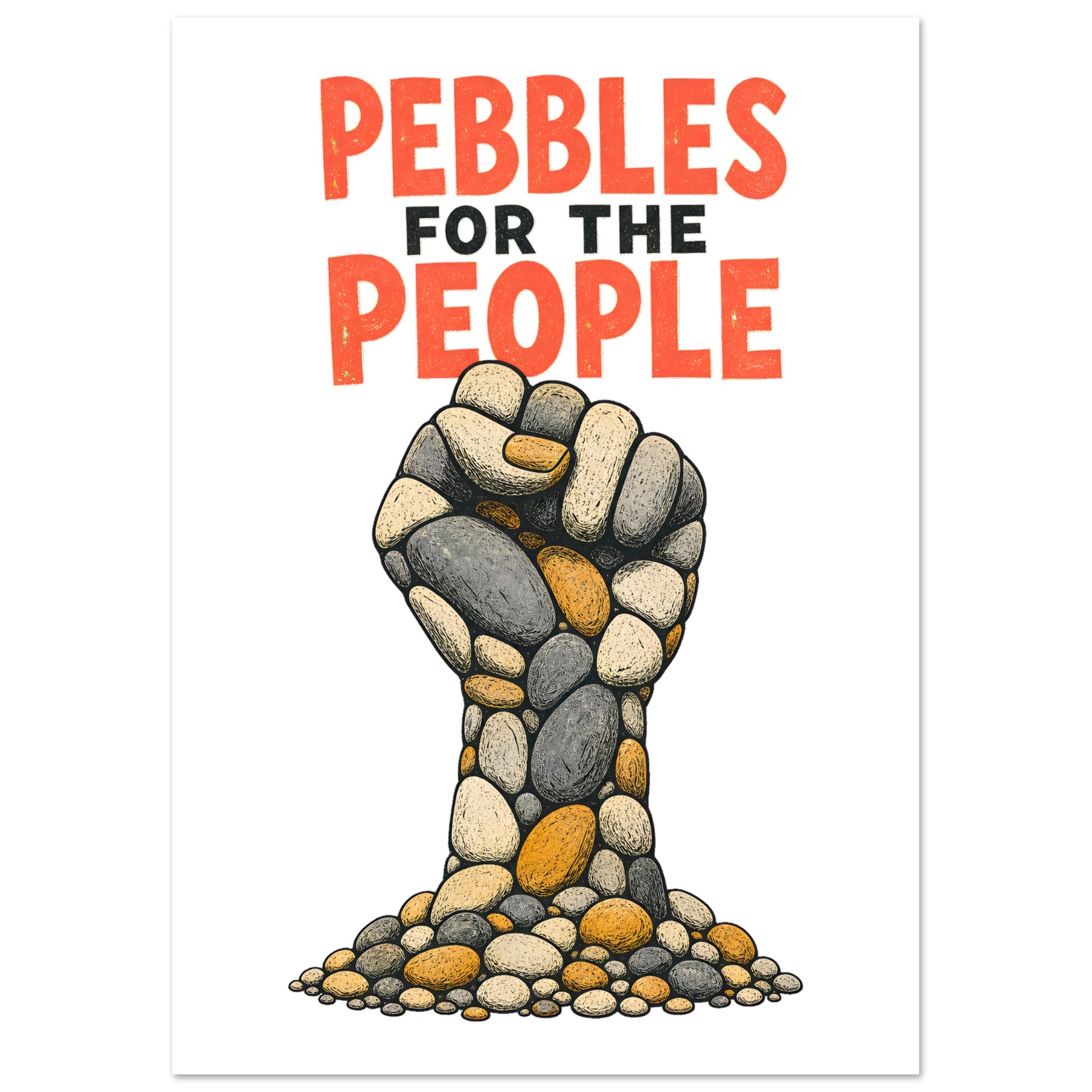 Pebbles for the People Graphic Poster — product view 2