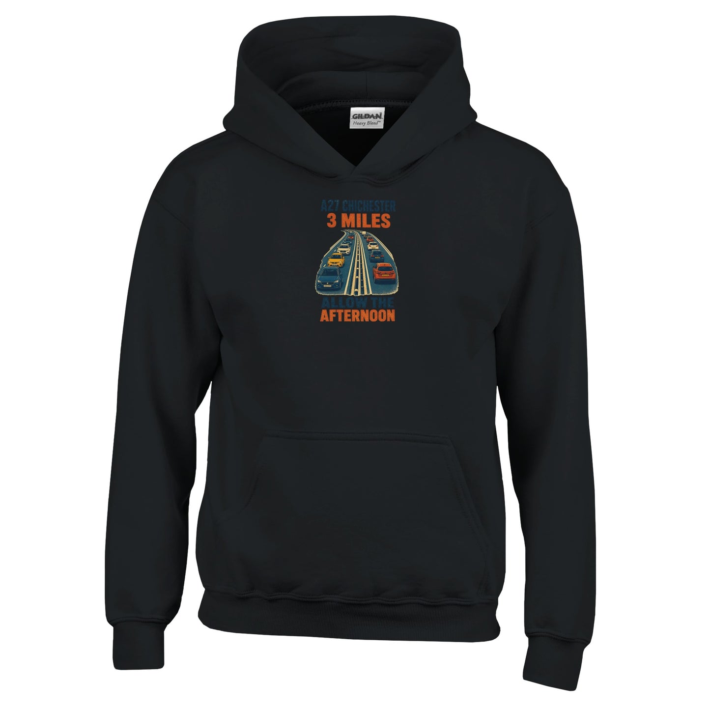 A27 Chichester – 3 Miles, Allow the Afternoon Kids' Hoodie — product view 3