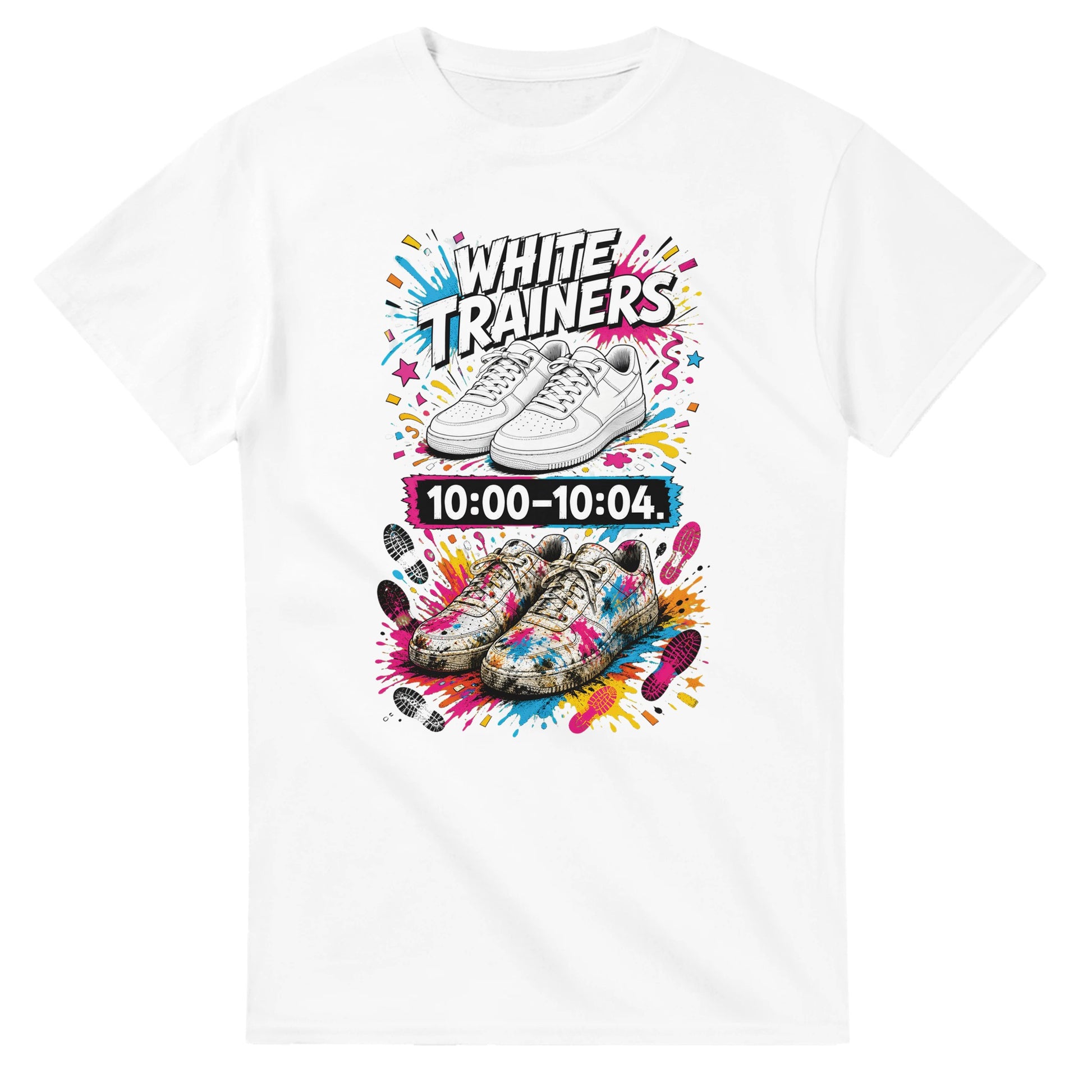 White Trainers: 10:00–10:04 T-shirt — product view 1