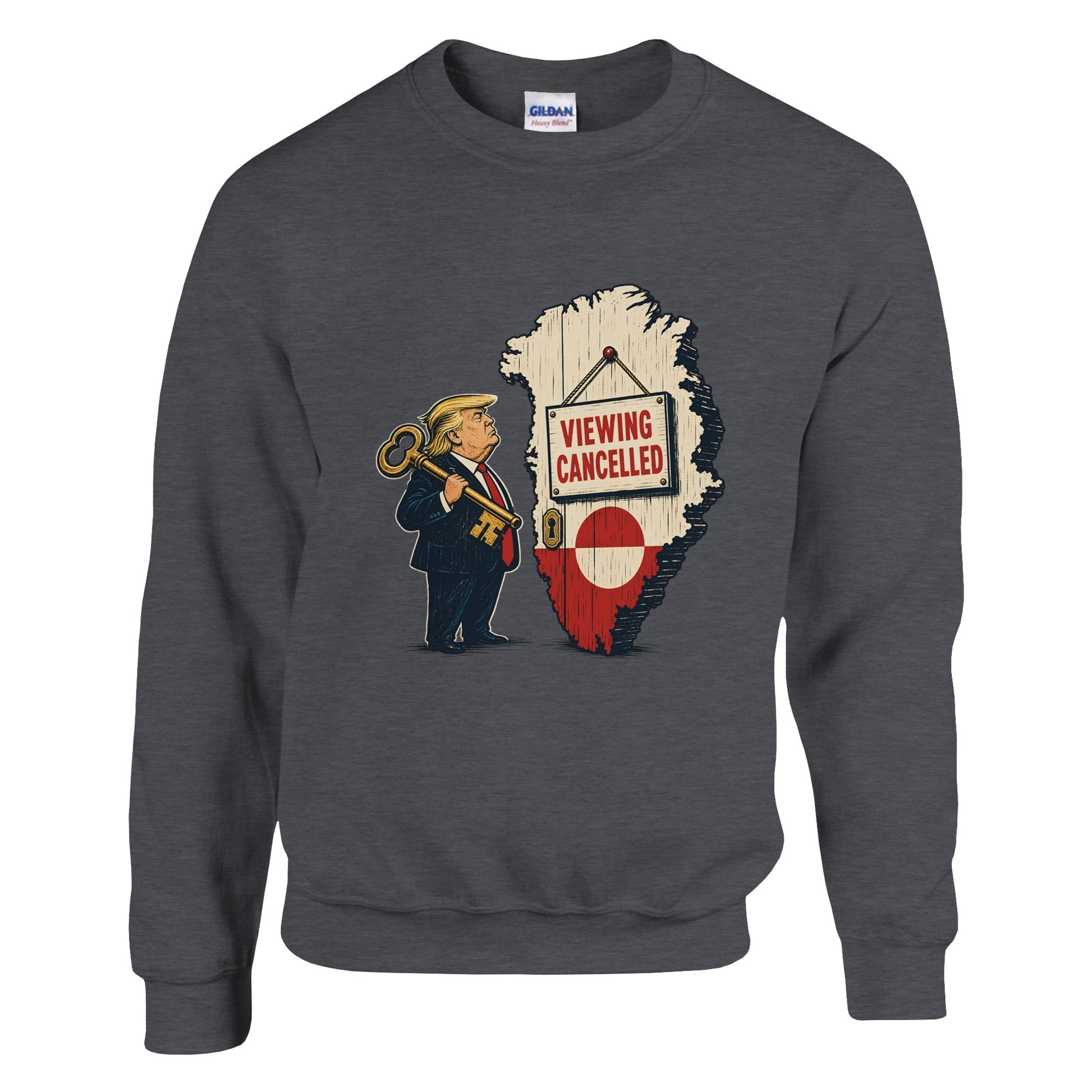 Viewing Cancelled — Greenland Political Satire Sweatshirt — product view 14