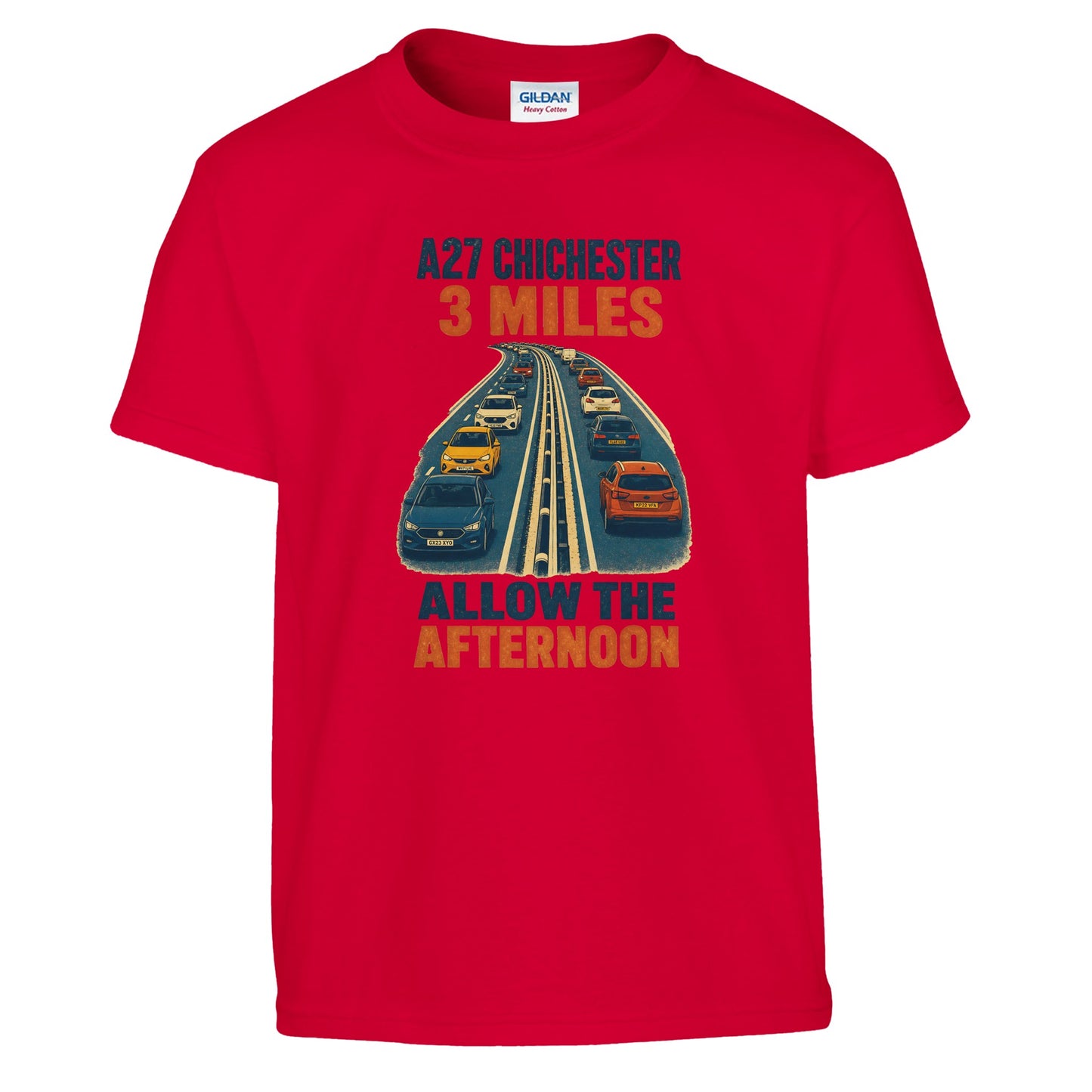 A27 Chichester – 3 Miles, Allow the Afternoon Kids' T-shirt — product view 5