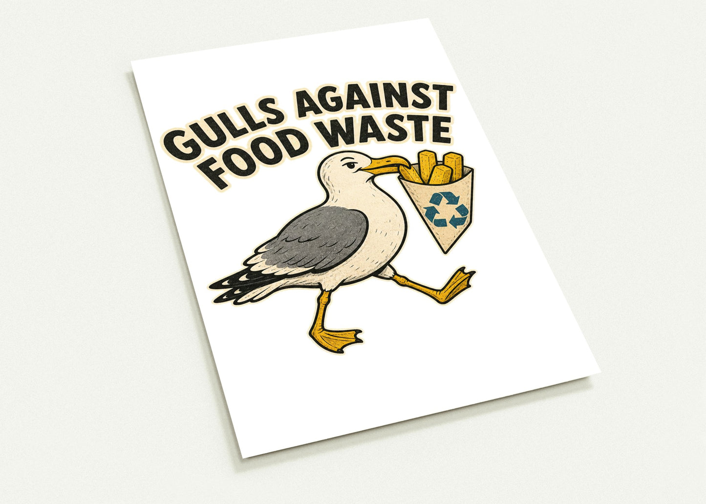 Gulls Against Food Waste Graphic Postcard Pack — product view 1