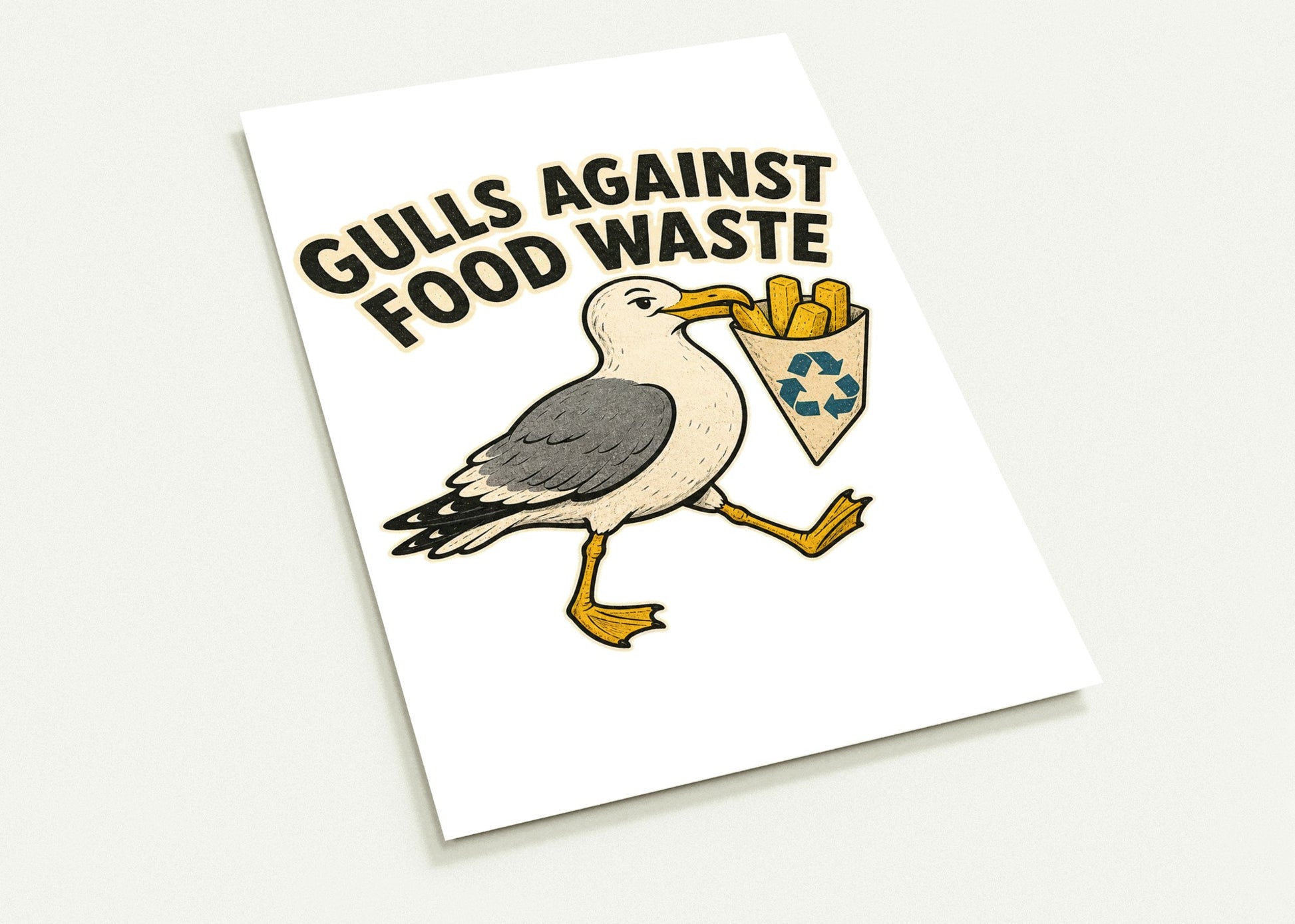 Gulls Against Food Waste Graphic Postcard Pack — product view 1