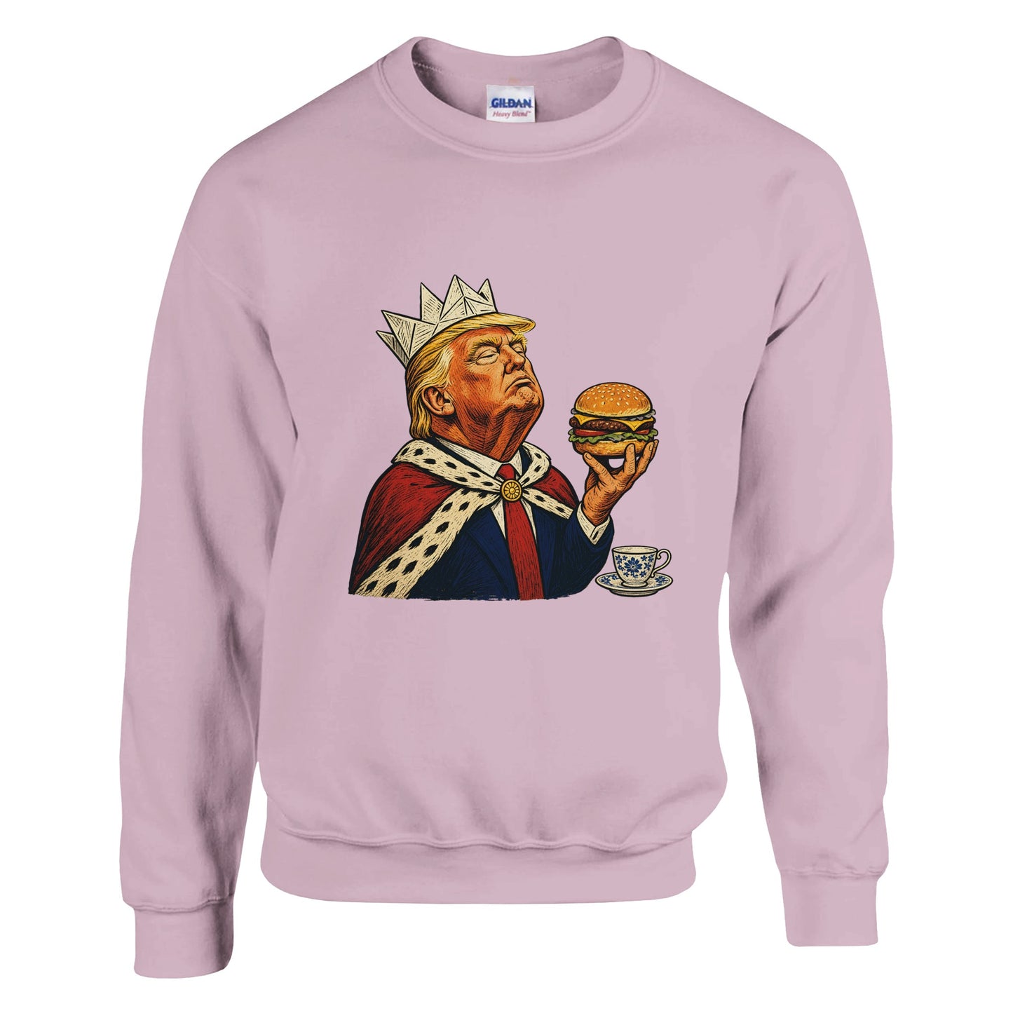 The Very Temporary Monarch — Trump Satire Sweatshirt — product view 9