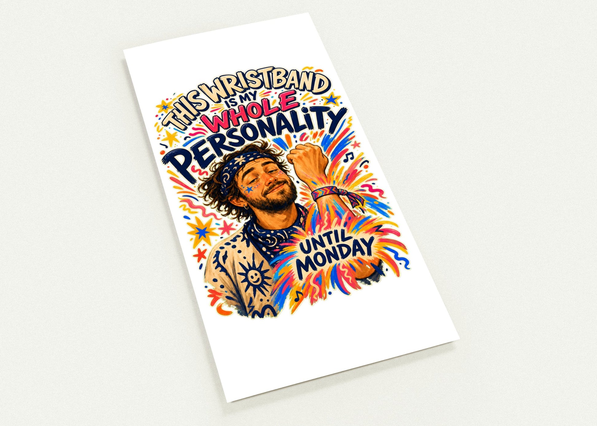This Wristband Is My Whole Personality Until Monday Postcard Pack — product view 1