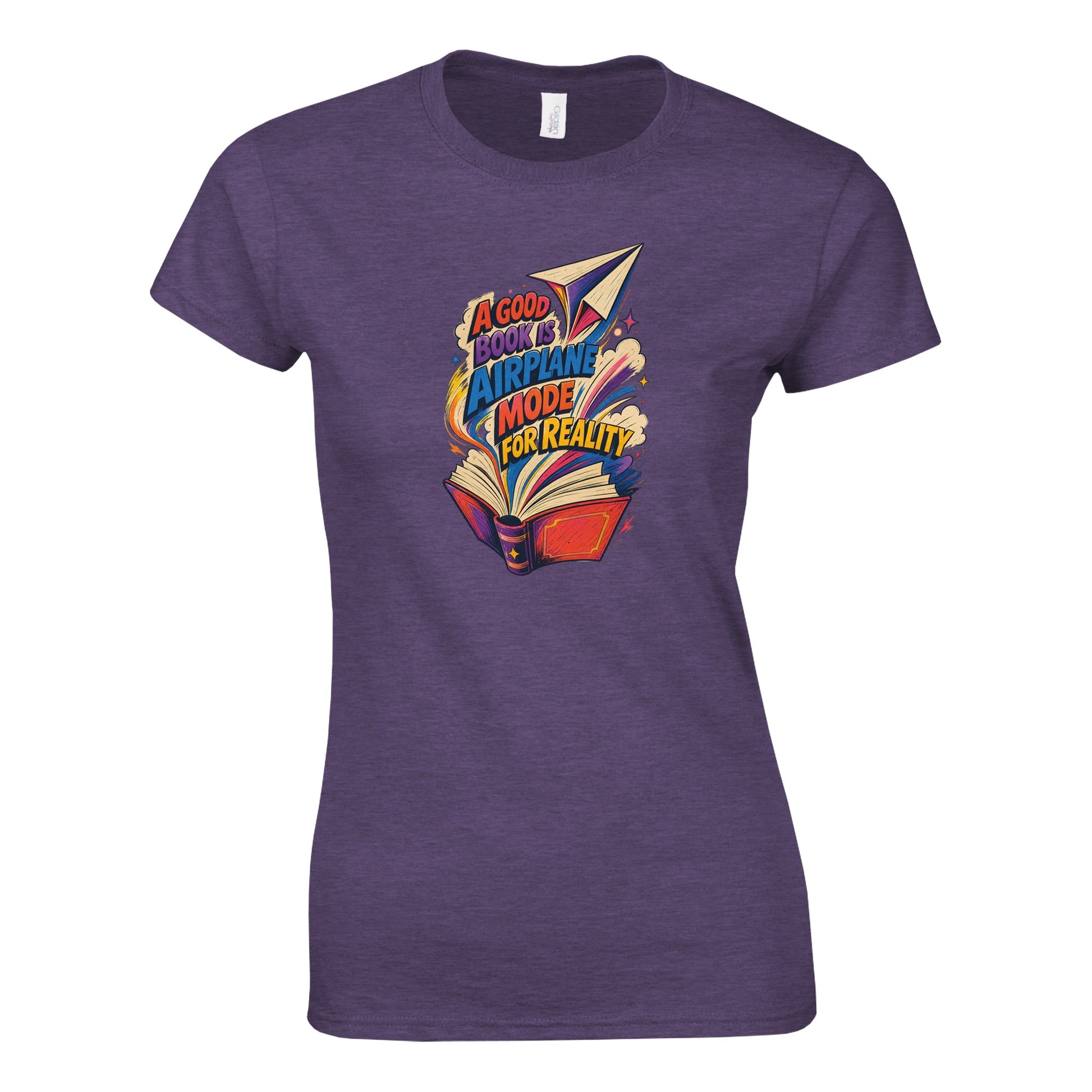 A Good Book Is Airplane Mode for Reality Women's T-shirt — product view 9