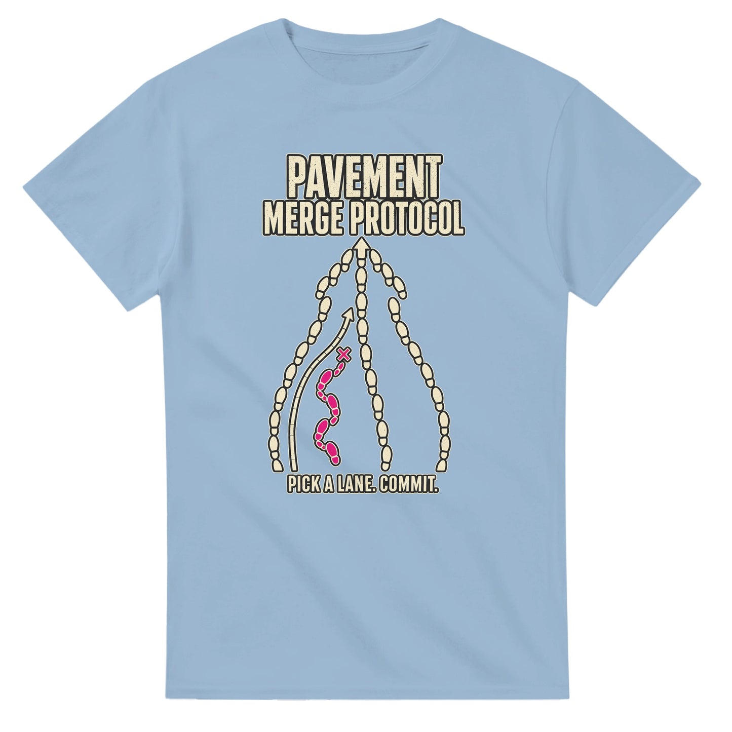 Pavement Merge Protocol — Pick a Lane T-shirt — product view 15