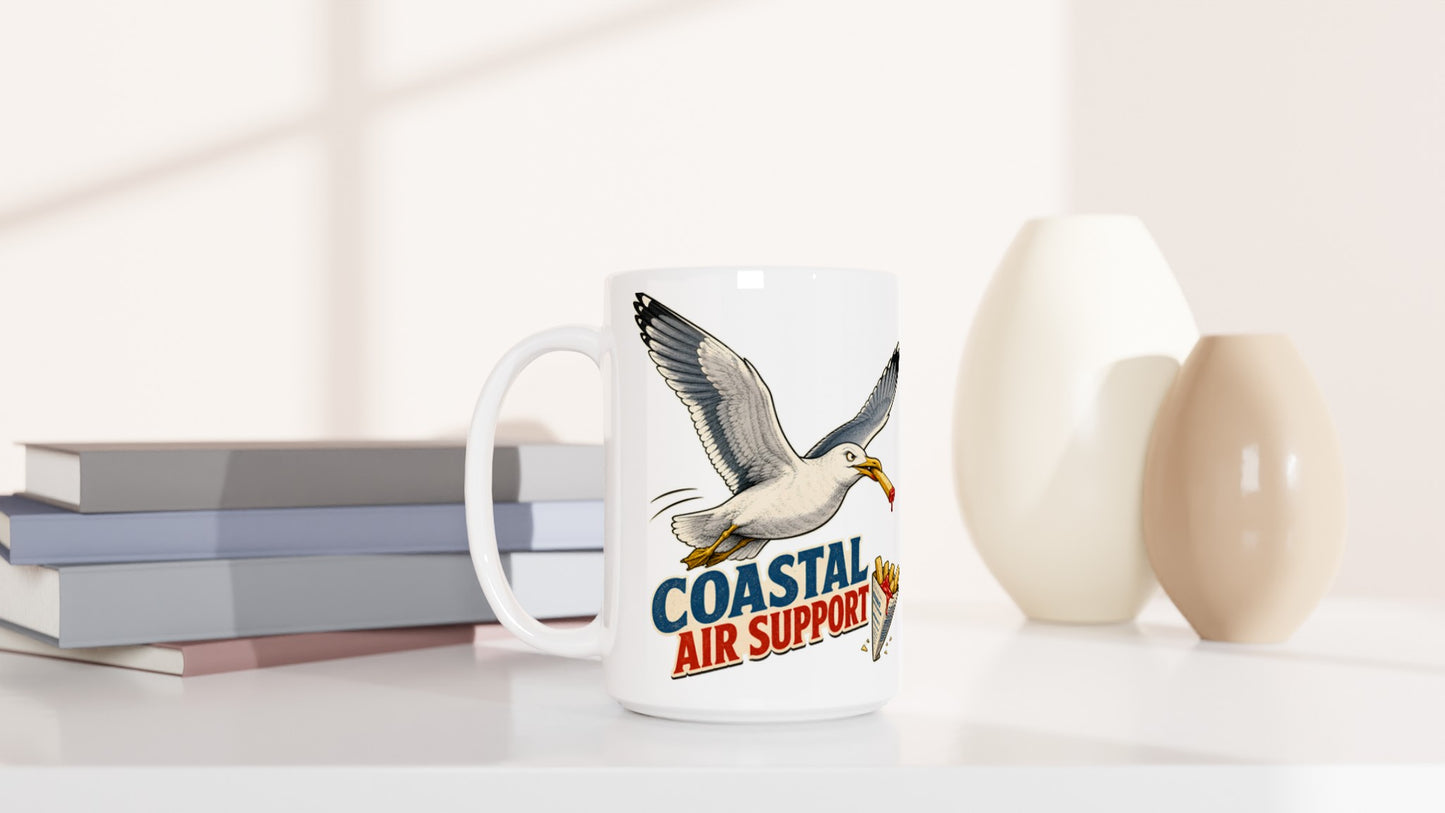 Coastal Air Support Seagull Graphic Large Mug — product view 6