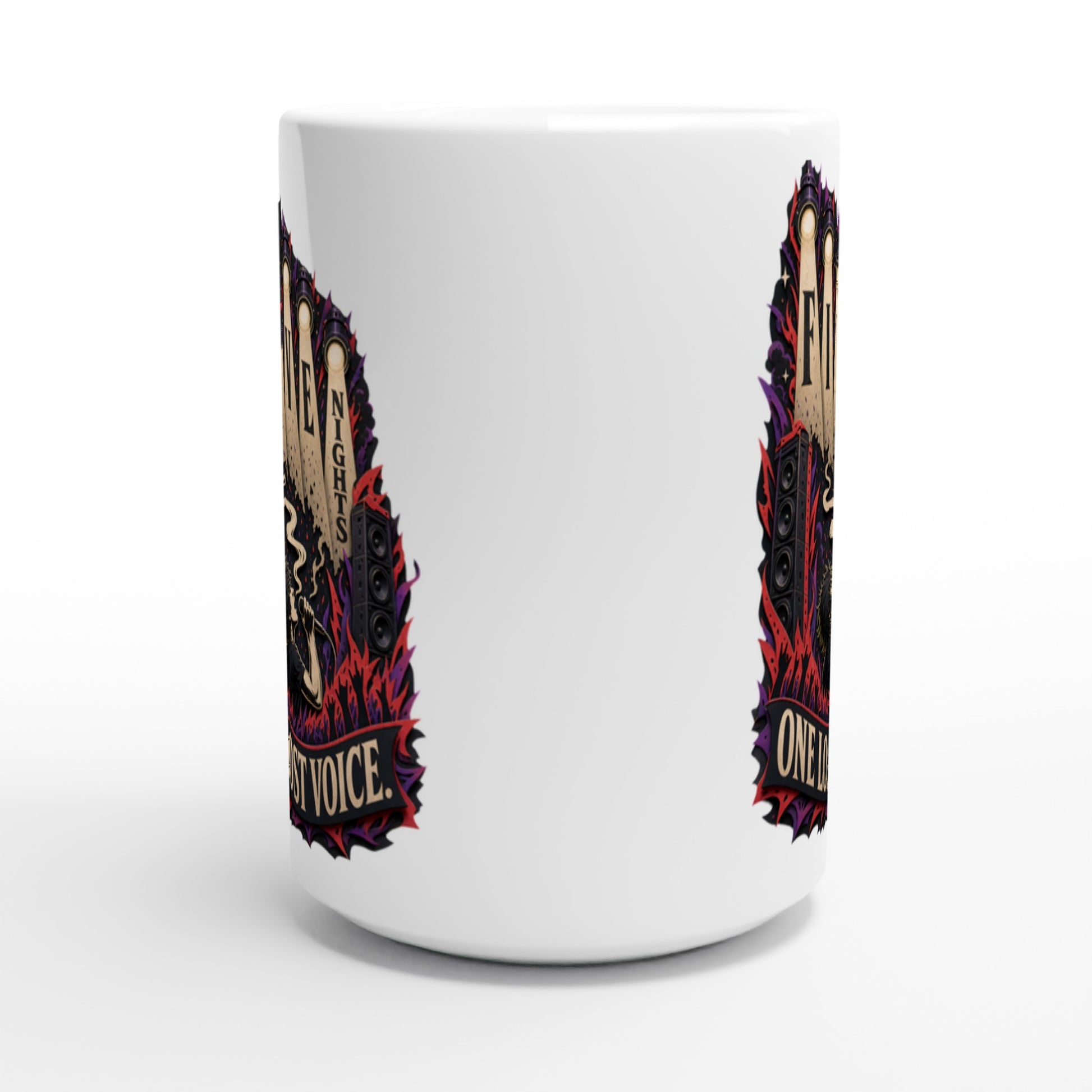 Five Nights, One Lost Voice Large Mug — product view 2