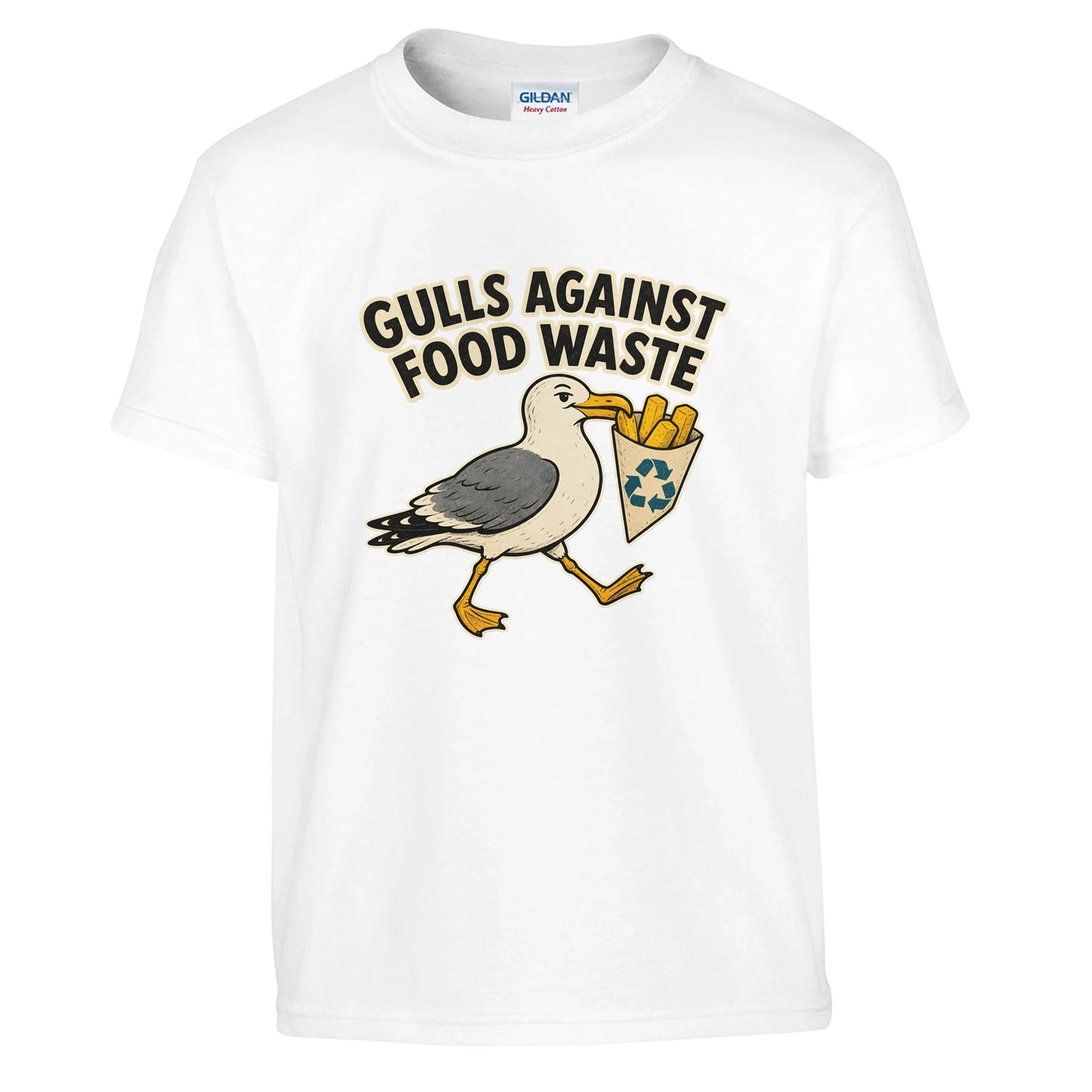 Gulls Against Food Waste Graphic Kids' T-shirt — product view 1