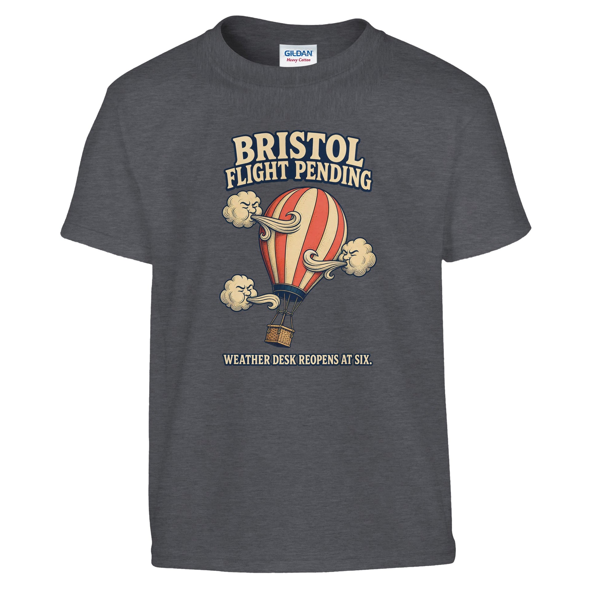 Bristol Flight Pending – Weather Desk Kids' T-shirt — product view 12