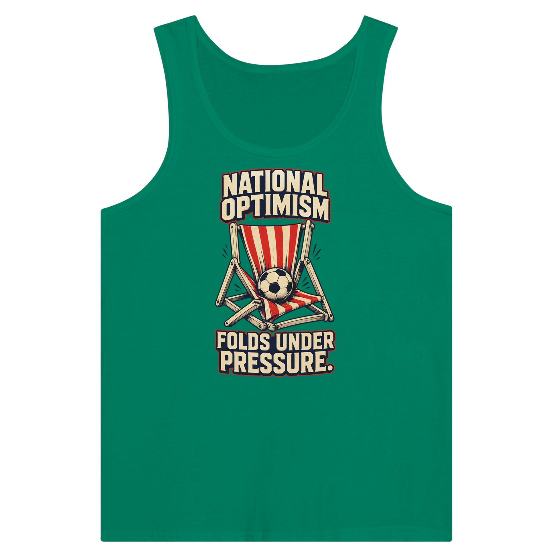 National Optimism Folds Under Pressure Football Premium Unisex Tank Top — product view 10