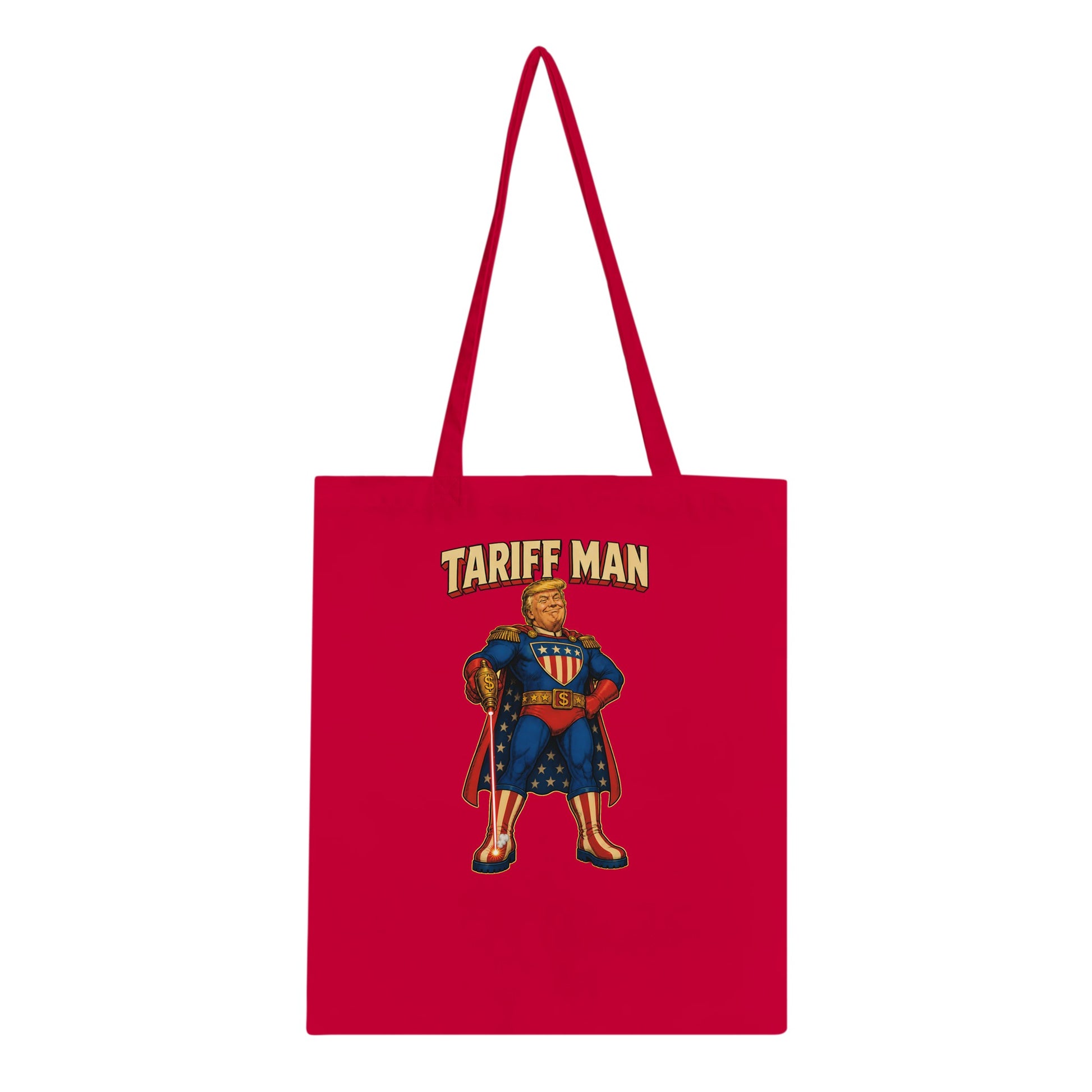 Tariff Man – Self-Shot Satire Tote Bag — product view 5