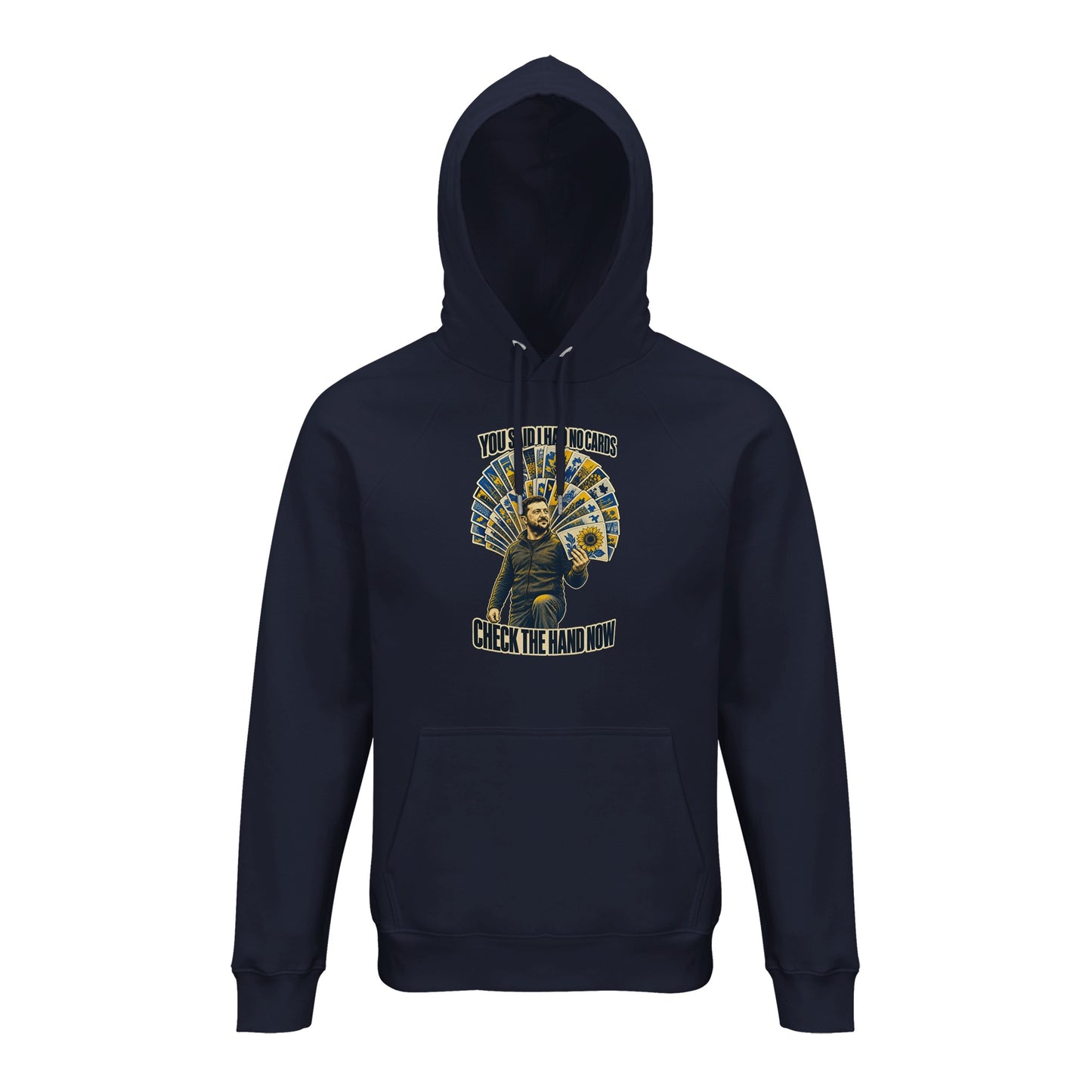 You Said I Had No Cards – Zelenskyy Satire Hoodie — product view 3