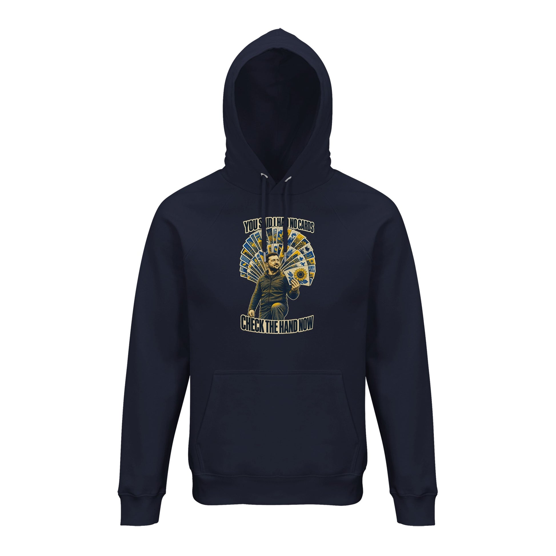 You Said I Had No Cards – Zelenskyy Satire Hoodie — product view 3