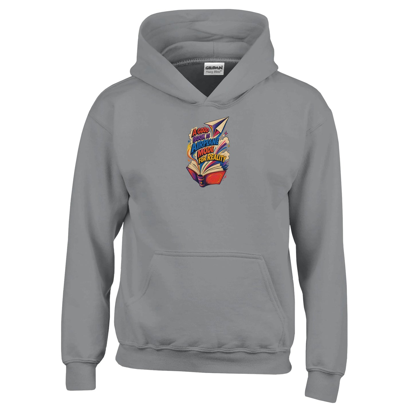 A Good Book Is Airplane Mode for Reality Kids' Hoodie — product view 13