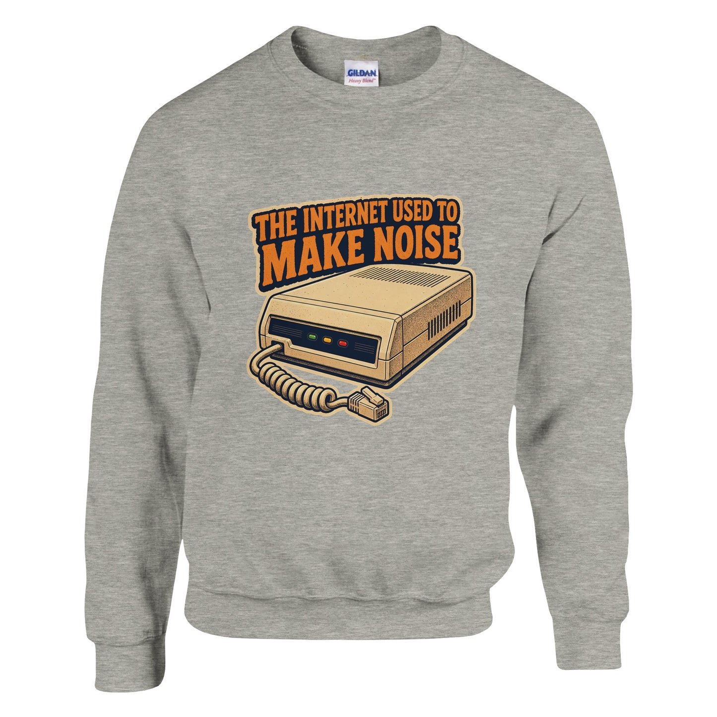 The Internet Used to Make Noise Retro Tech Graphic Sweatshirt — product view 4