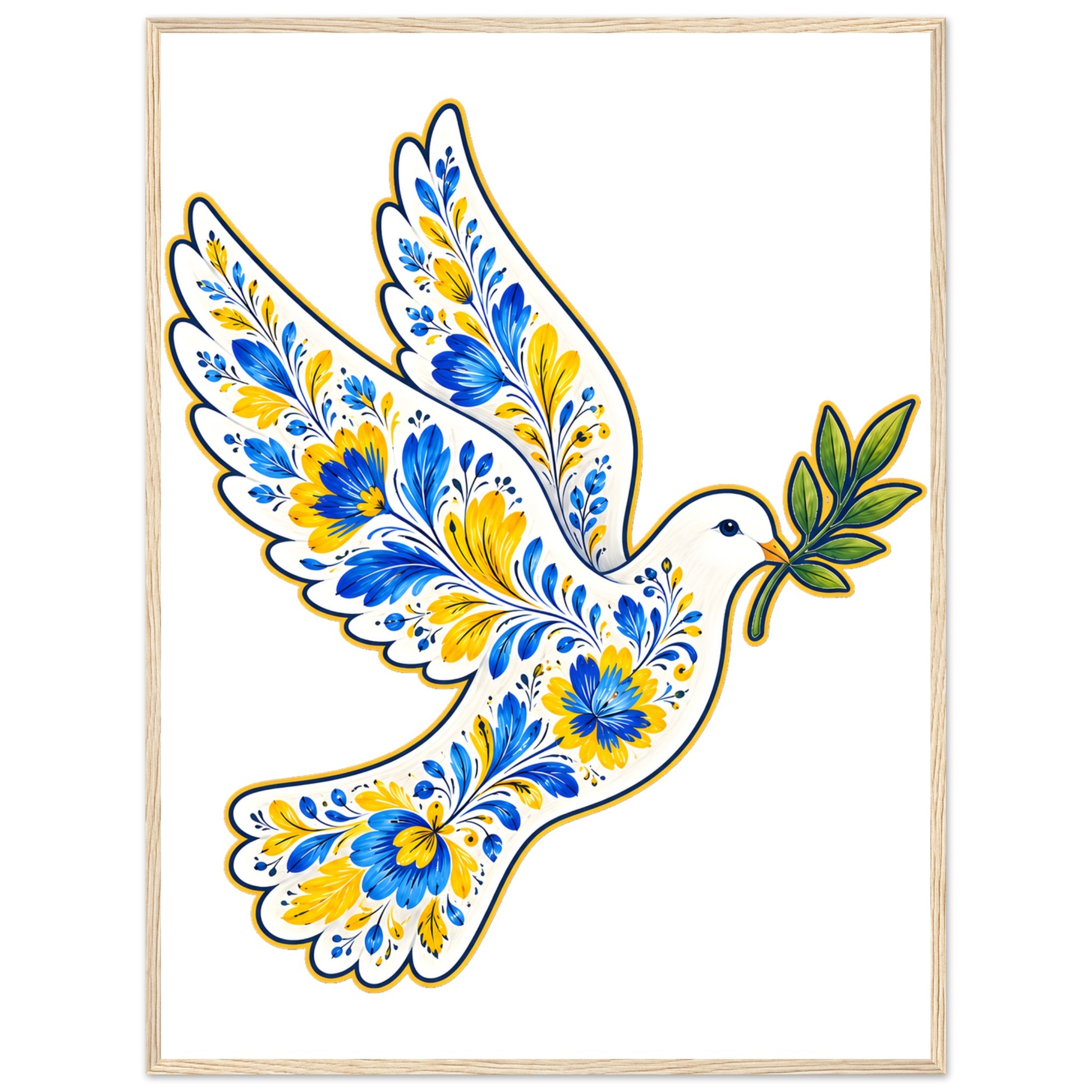 Ukraine Peace Dove Framed Wall Art — product view 5