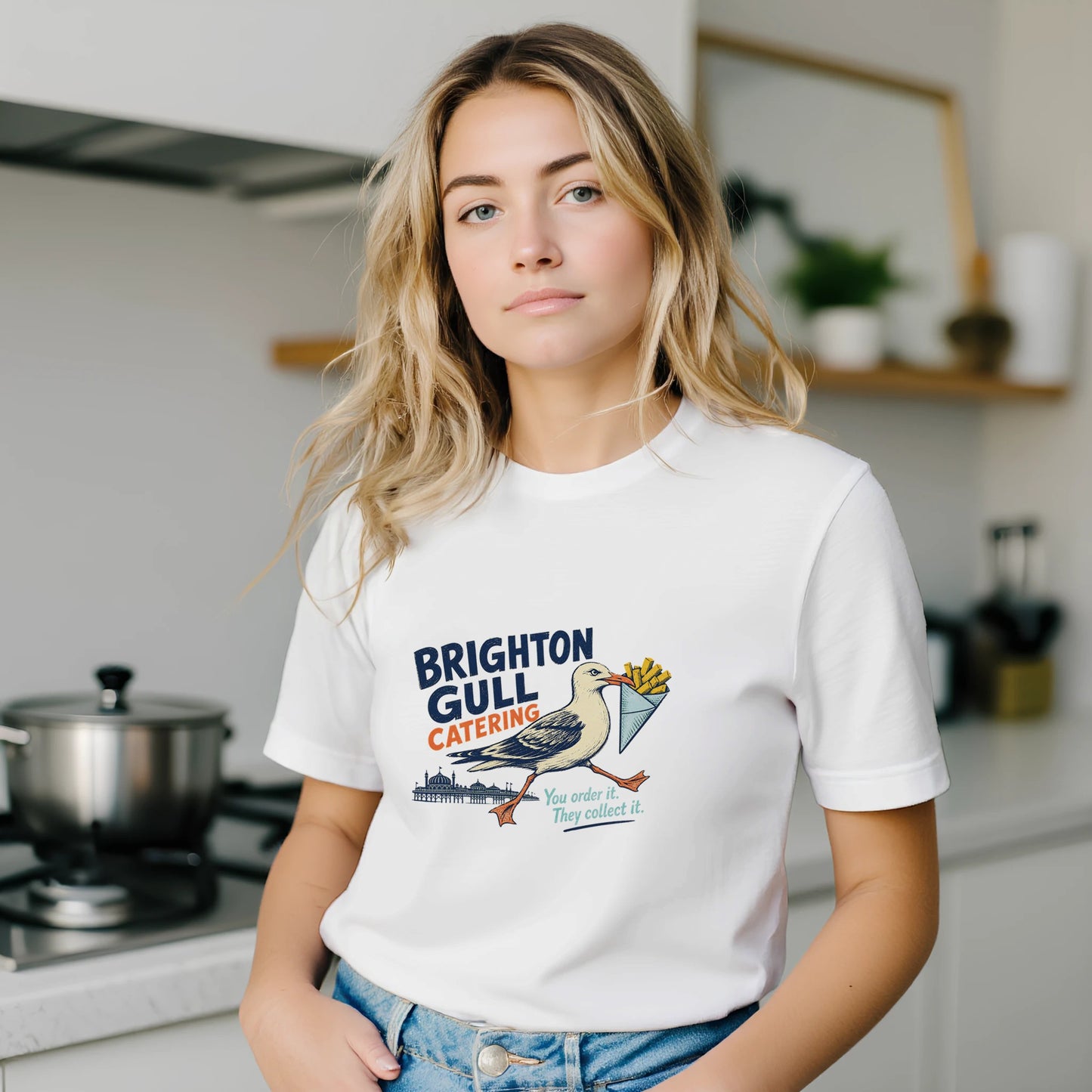 Brighton Gull Catering - You Order It, They Collect It T-shirt — product view 8