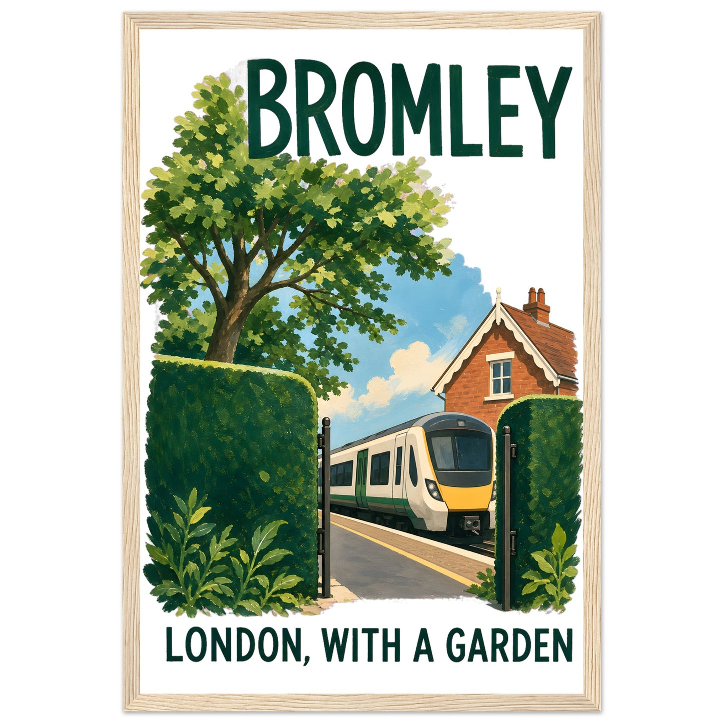 Bromley: London with a Garden Framed Wall Art — product view 3