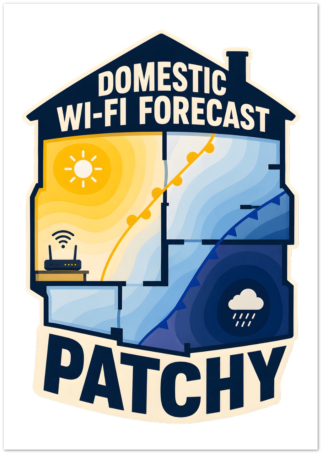 Domestic Wi-Fi Forecast Patchy Greeting Card Pack — product view 2