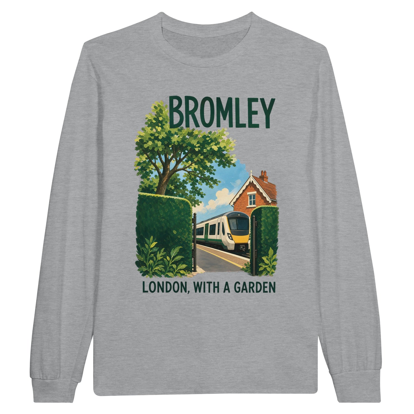 Bromley: London with a Garden Long-Sleeve T-shirt — product view 10