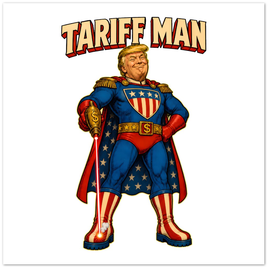Tariff Man – Self-Shot Satire Greeting Card Pack — product view 3
