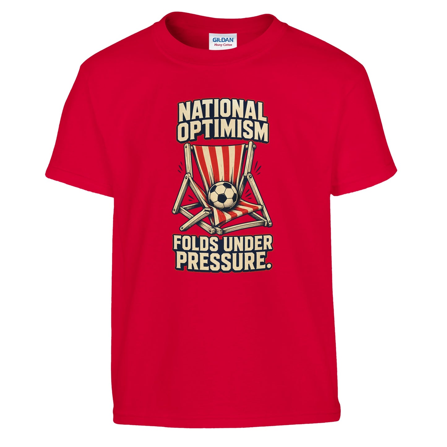 National Optimism Folds Under Pressure Football Kids' T-shirt — product view 5