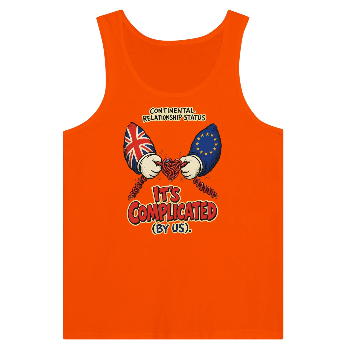 It's Complicated (By Us) UK–EU 1990s Cartoon Premium Unisex Tank Top — product view 7