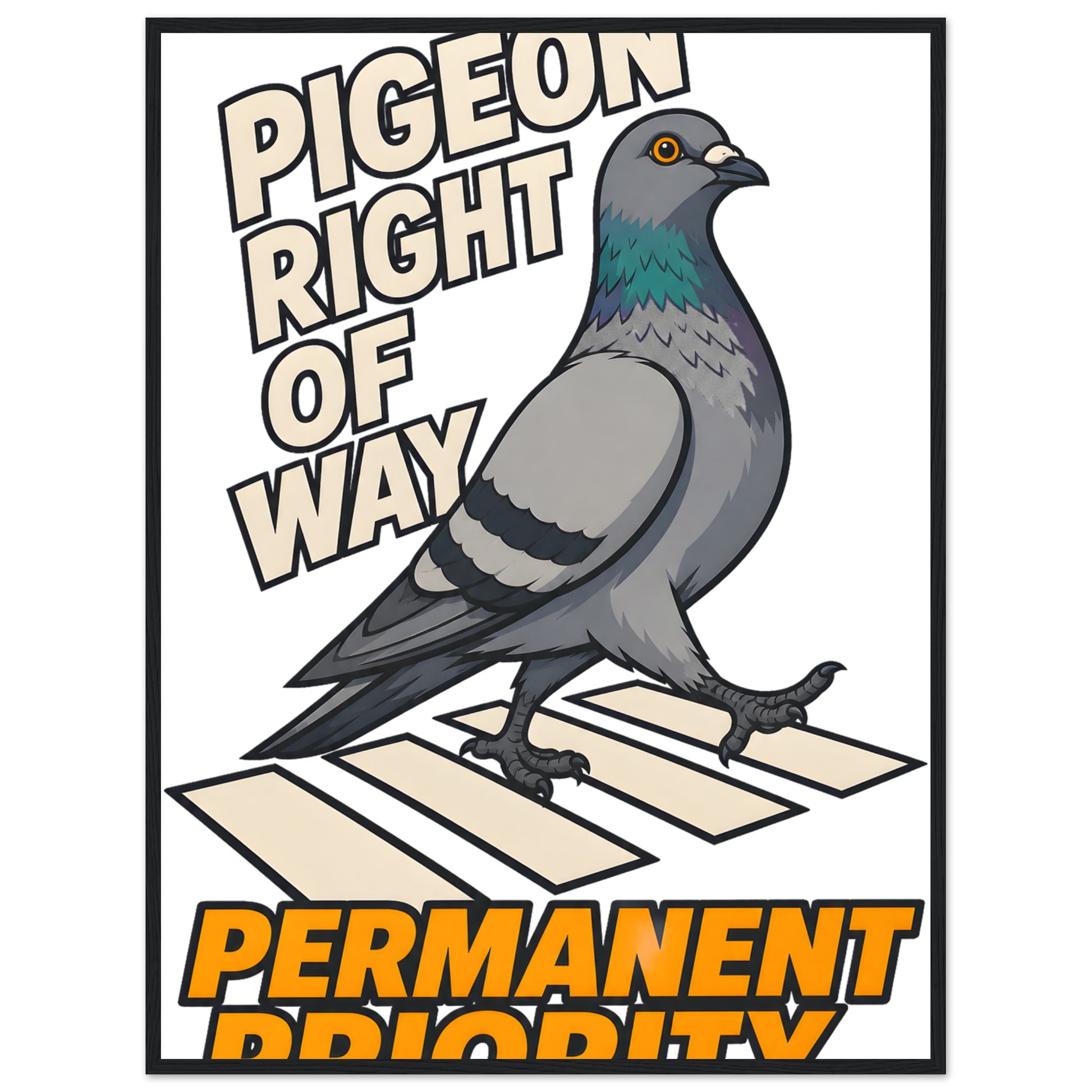 Pigeon Right of Way Framed Wall Art — product view 8