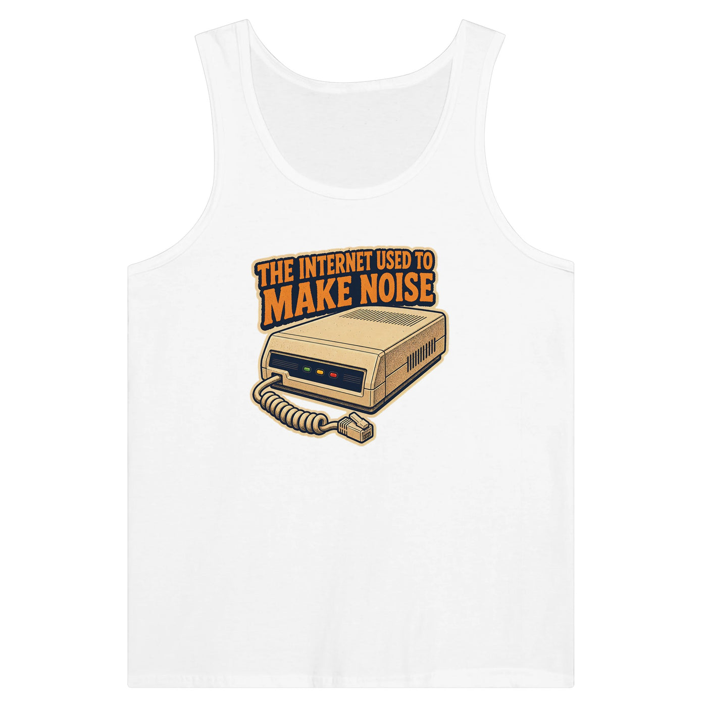 The Internet Used to Make Noise Retro Tech Graphic Premium Unisex Tank Top