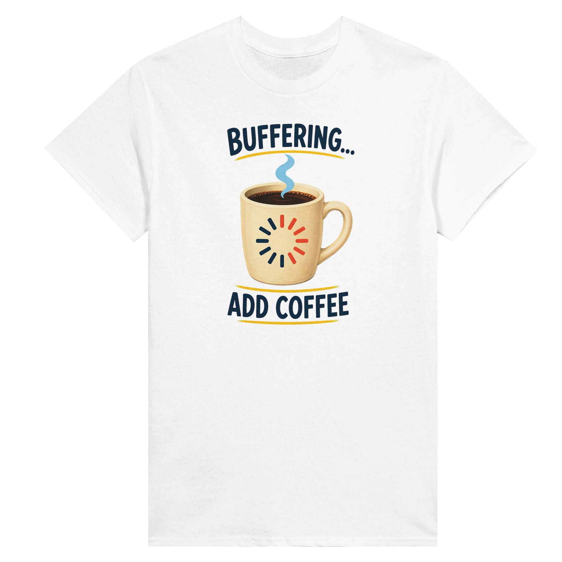 Buffering Brew — Add Coffee Tech Graphic Women's T-shirt — product view 1